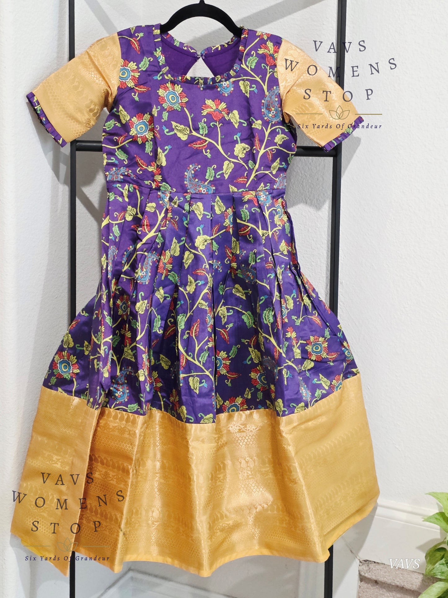 Floral Prints Benarasi Long frock/gown