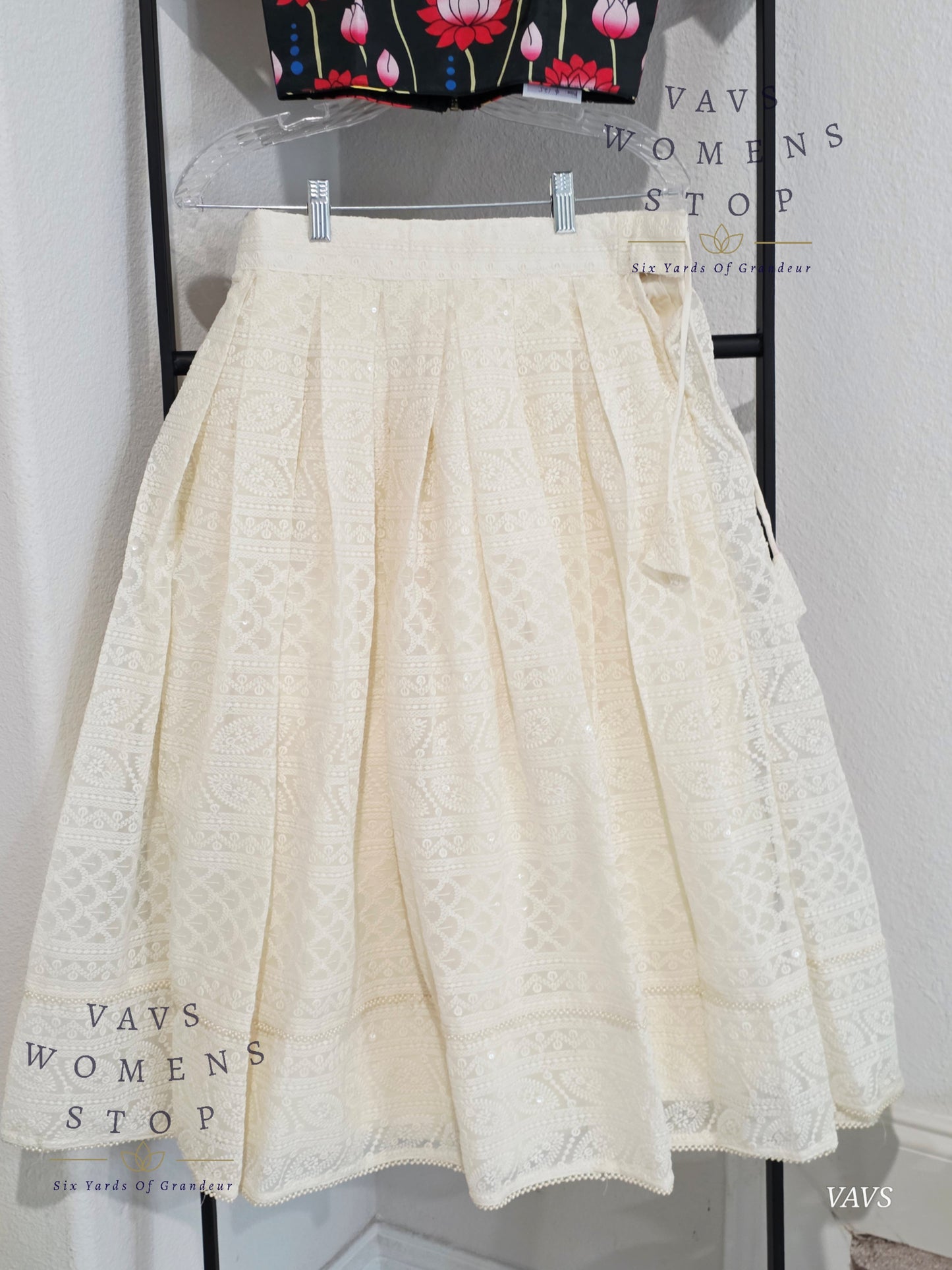 Chikankari Lehenga Kalamkari Blouse