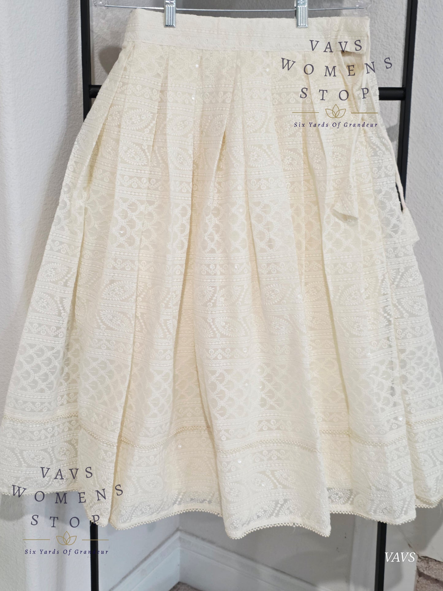 Chikankari Lehenga Kalamkari Blouse