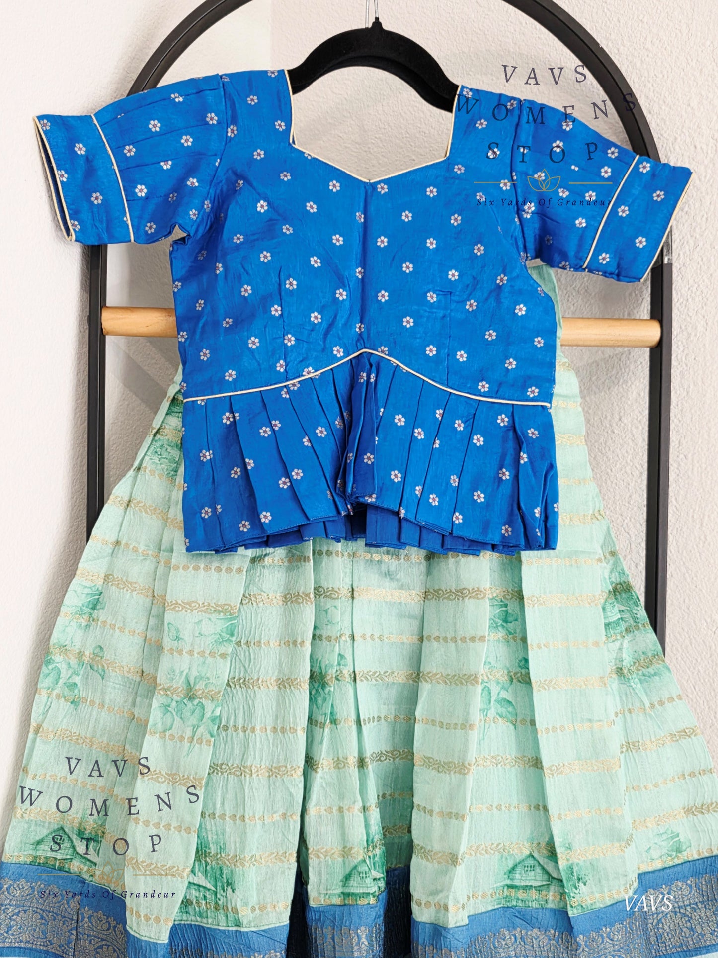 Designer Chanderi Silk Lehenga - Chinon Silk Blouse