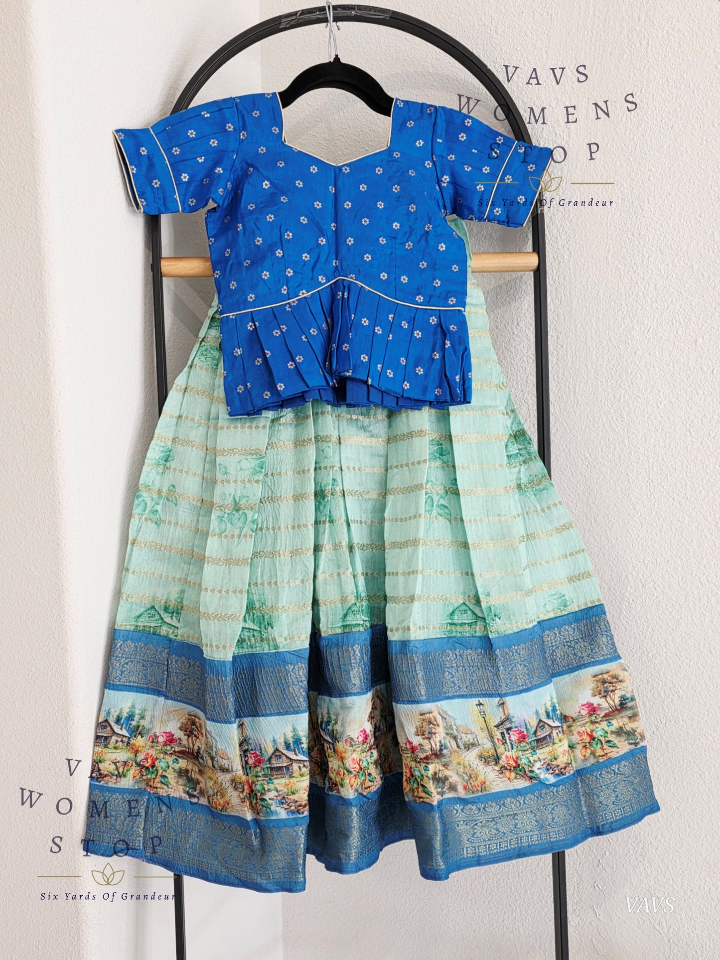 Designer Chanderi Silk Lehenga - Chinon Silk Blouse