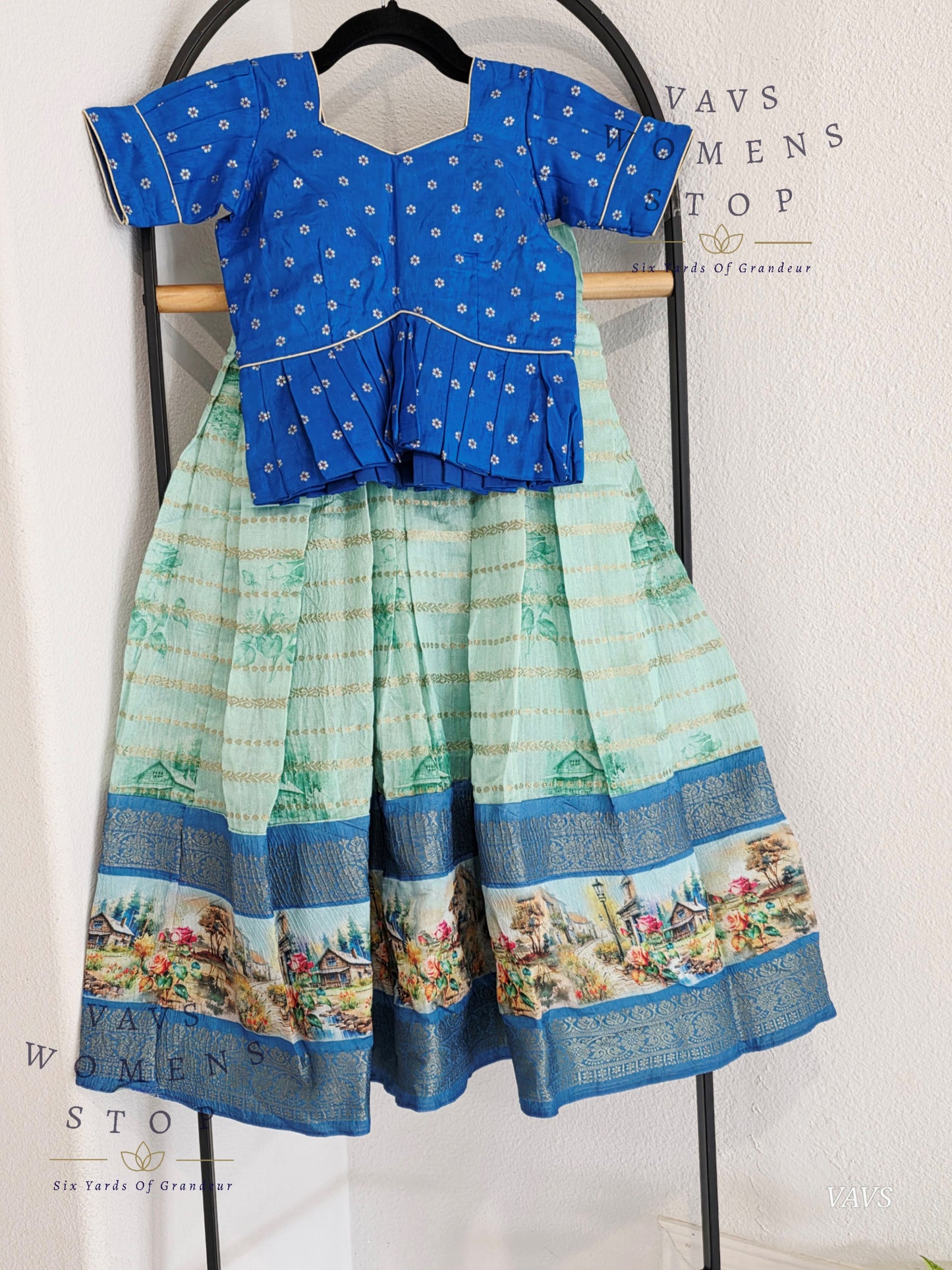 Designer Chanderi Silk Lehenga - Chinon Silk Blouse