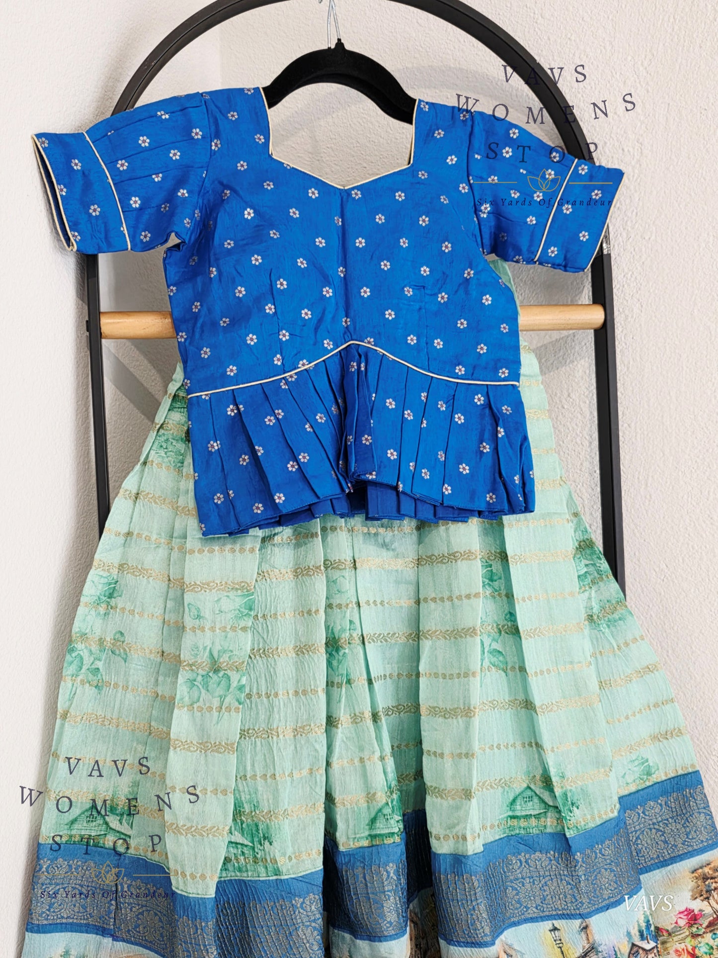Designer Chanderi Silk Lehenga - Chinon Silk Blouse