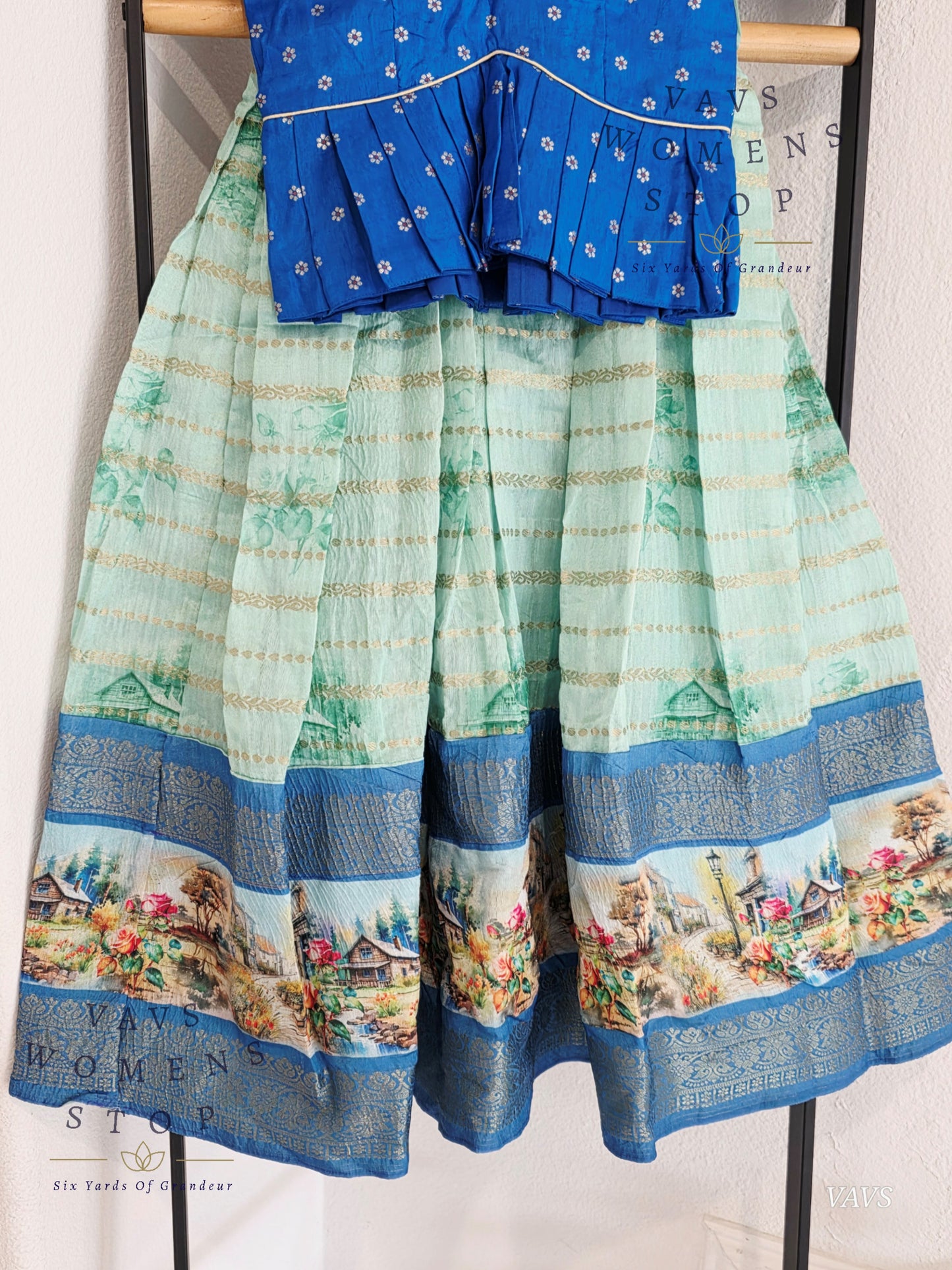 Designer Chanderi Silk Lehenga - Chinon Silk Blouse