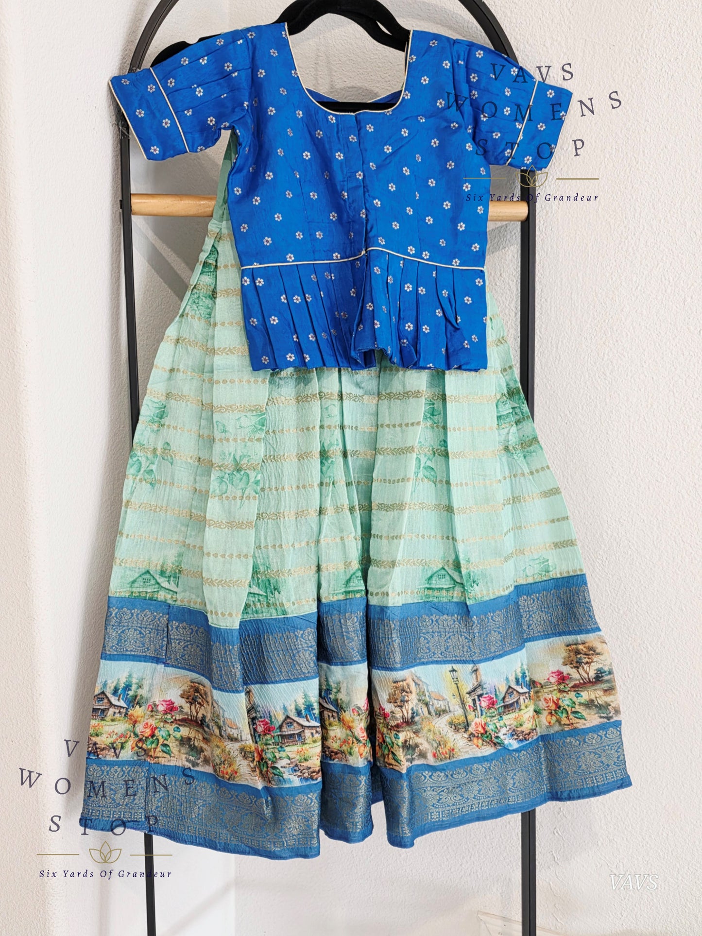 Designer Chanderi Silk Lehenga - Chinon Silk Blouse