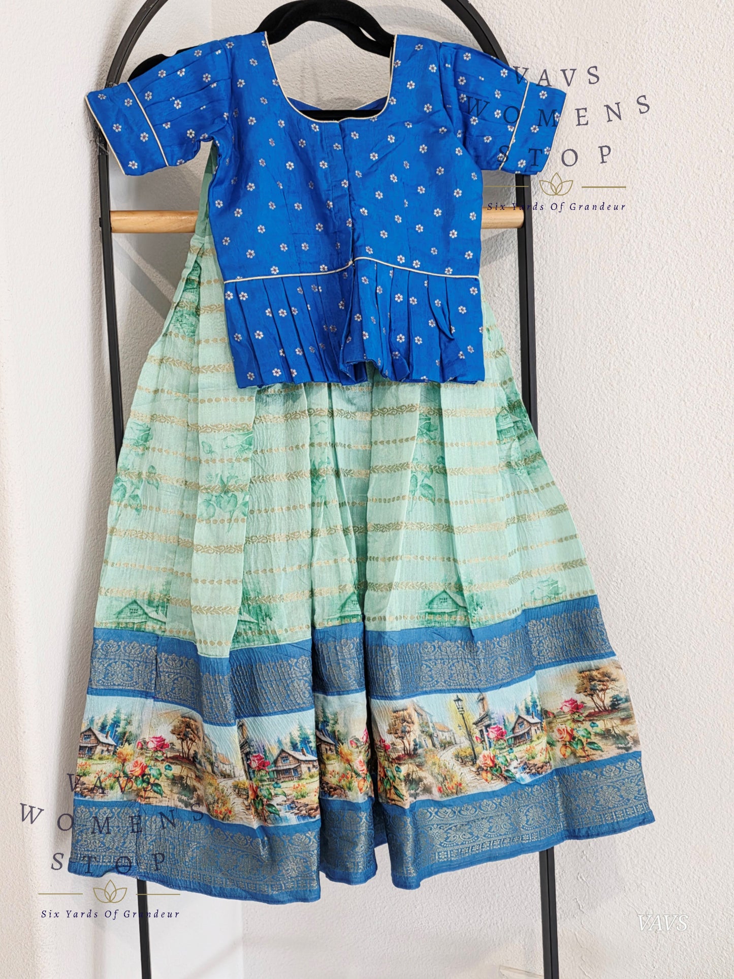 Designer Chanderi Silk Lehenga - Chinon Silk Blouse