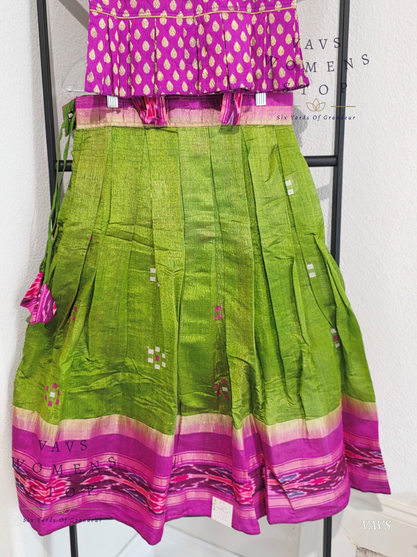 Designer Rawsilk Lehenga/Langa Blouse