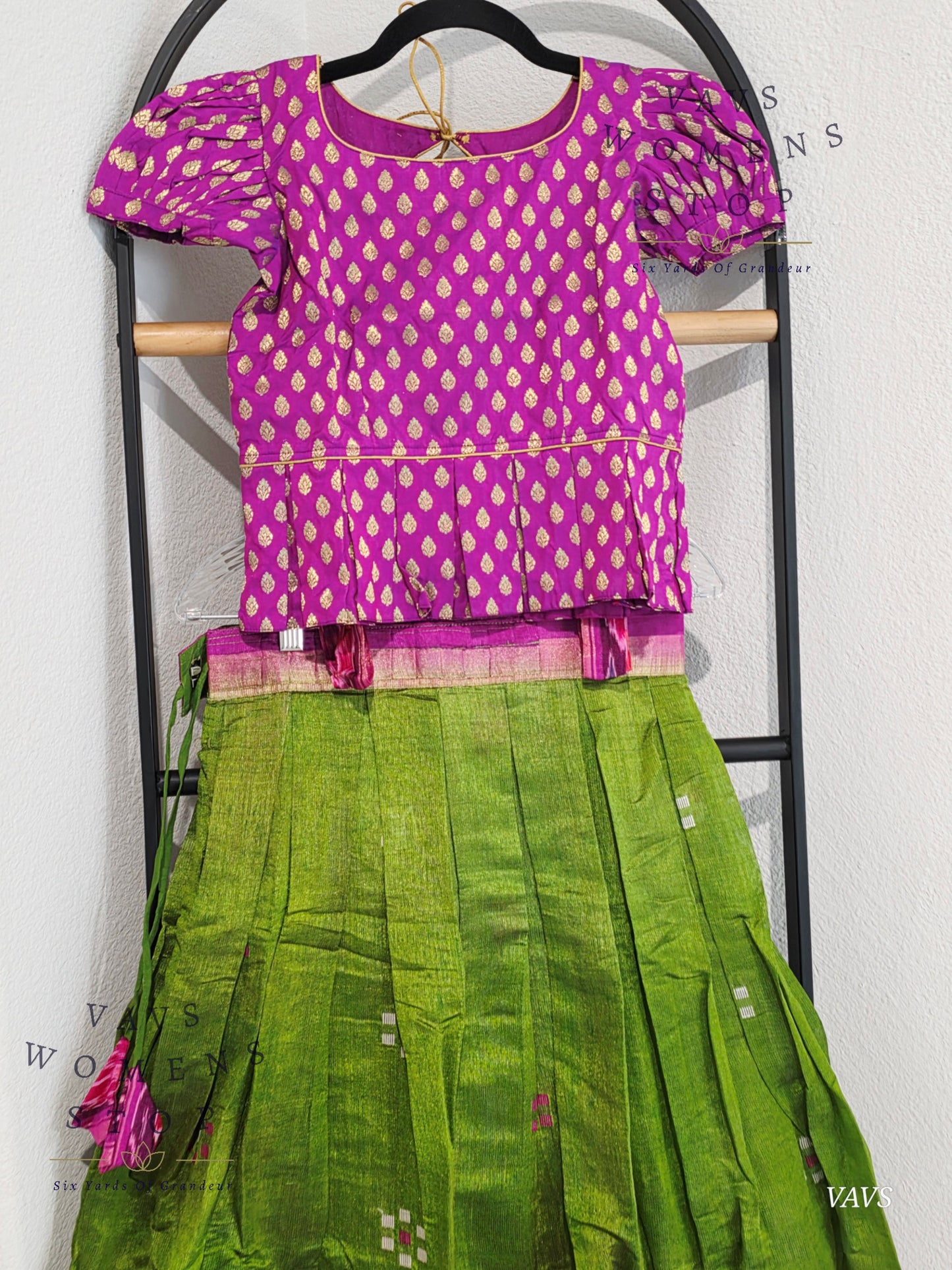 Designer Rawsilk Lehenga/Langa Blouse