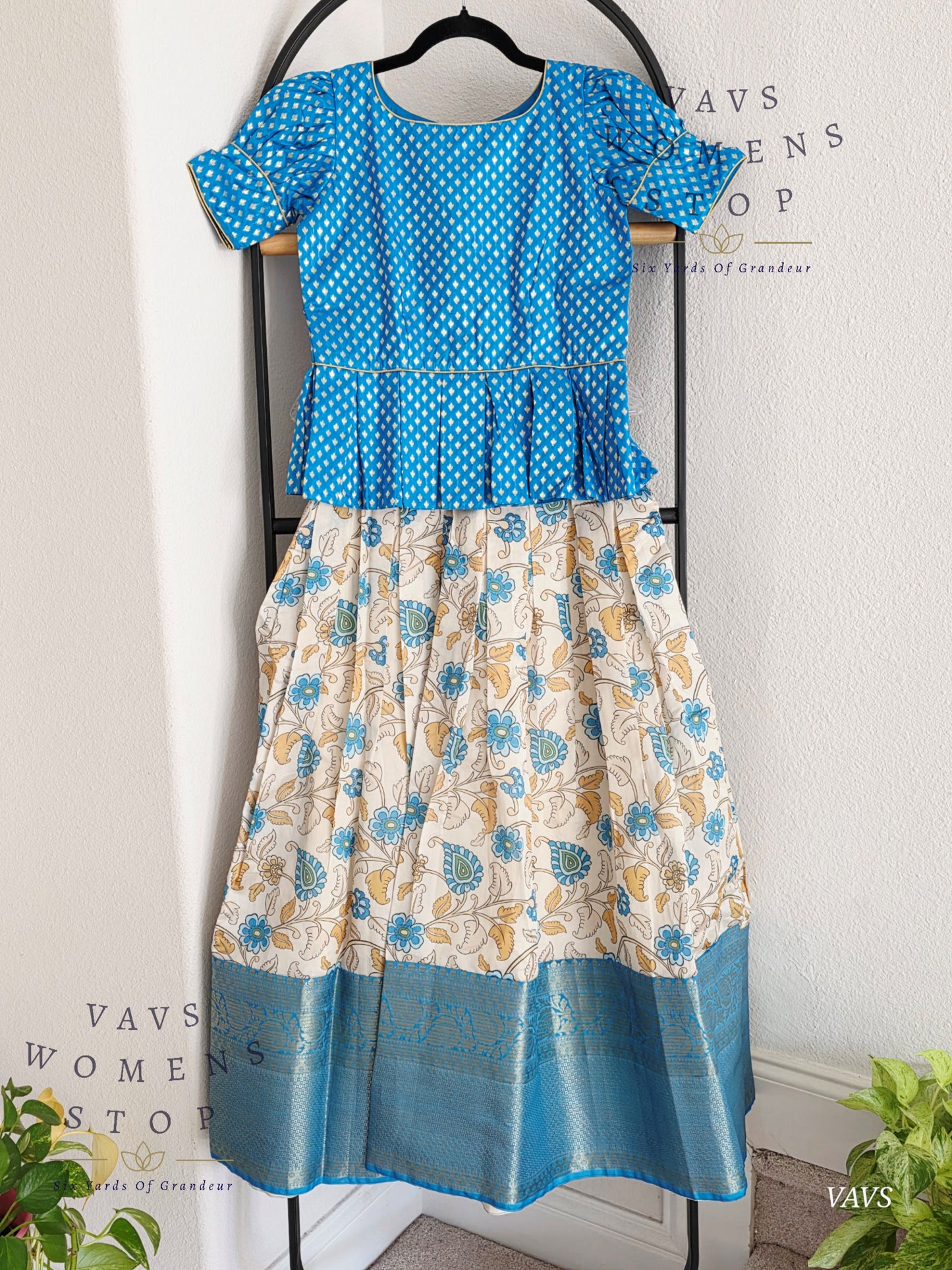 Kalamkari Benarasi Silk Lehenga Blouse