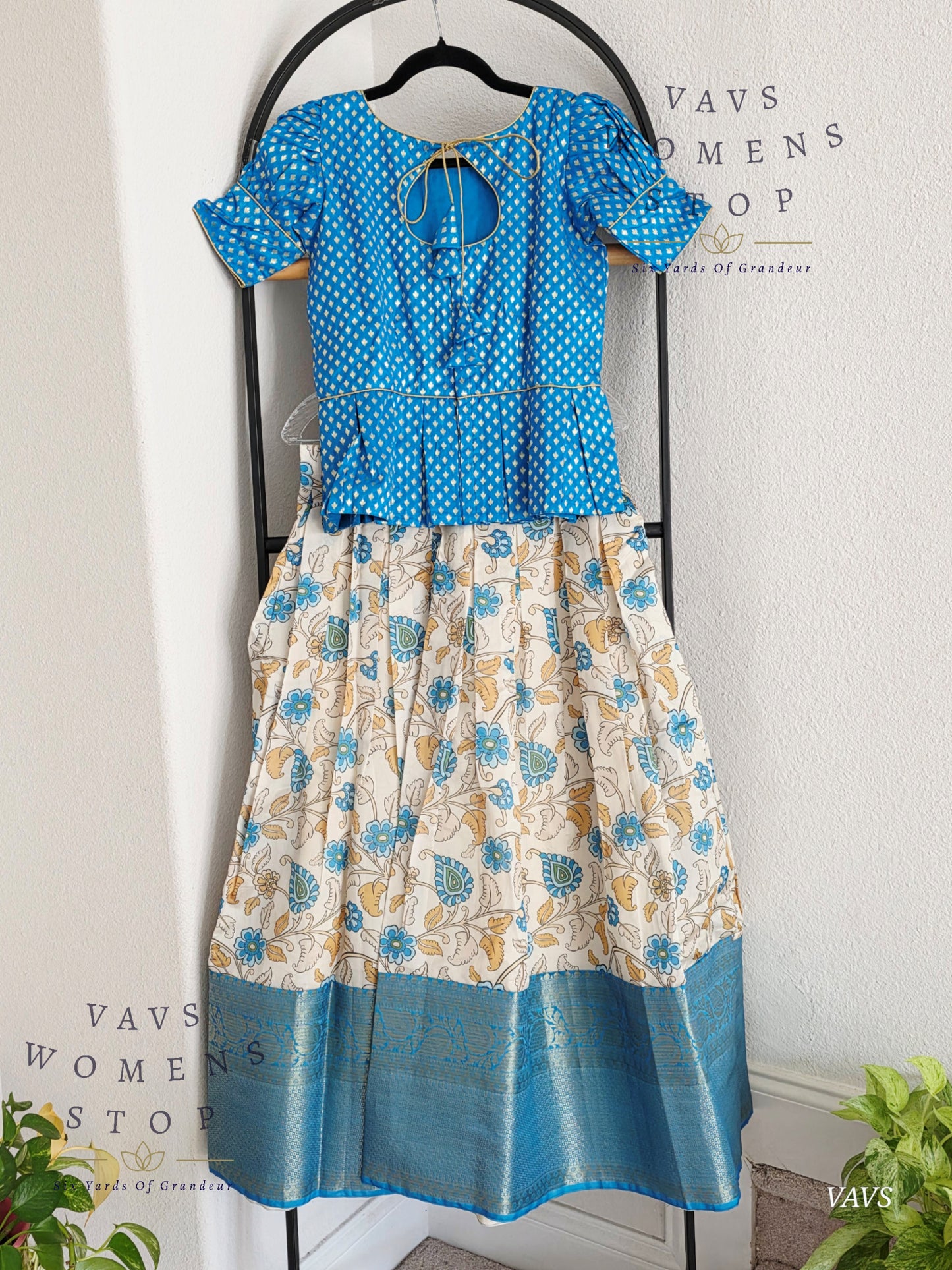 Kalamkari Benarasi Silk Lehenga Blouse