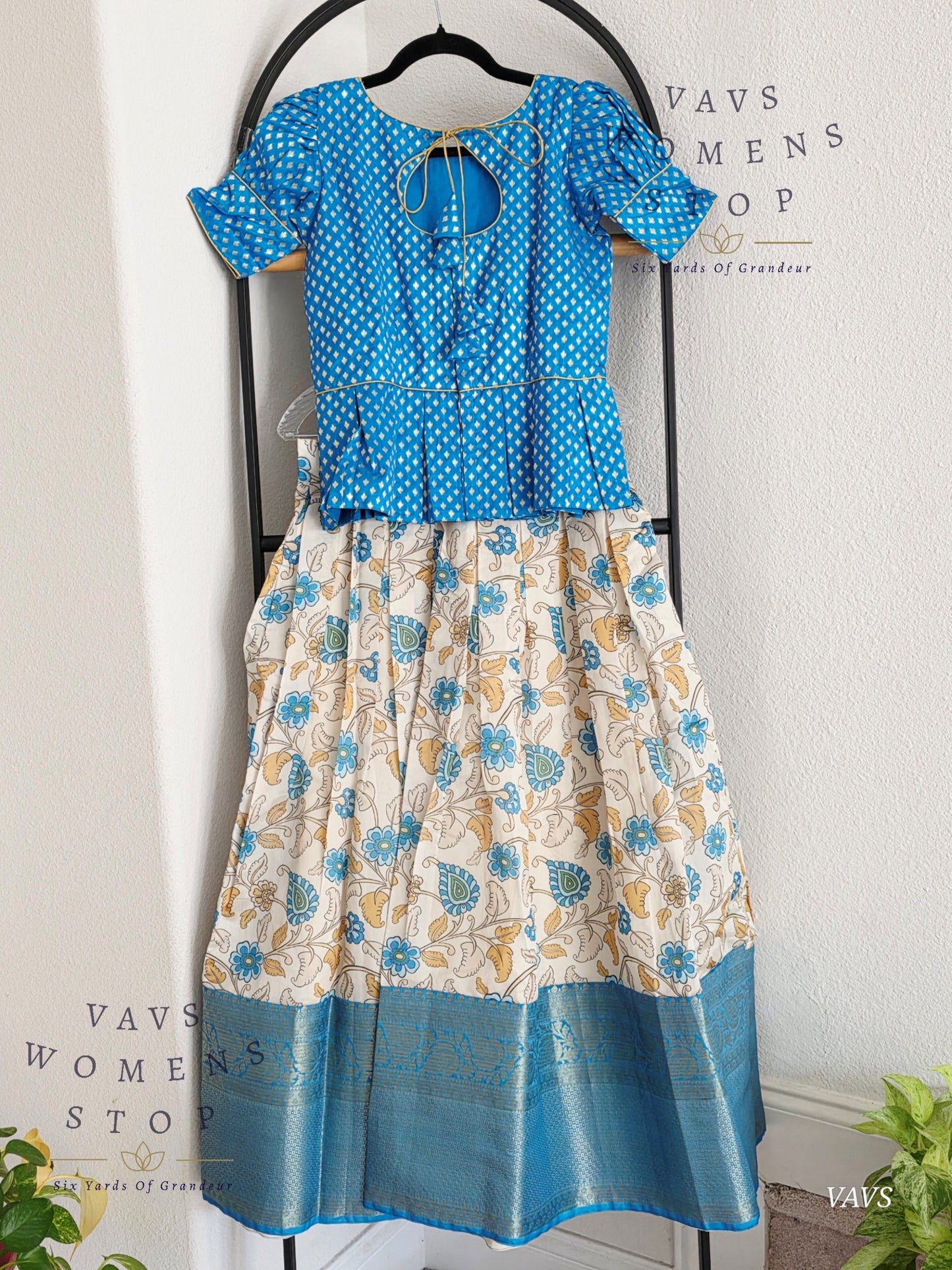 Kalamkari Benarasi Silk Lehenga Blouse
