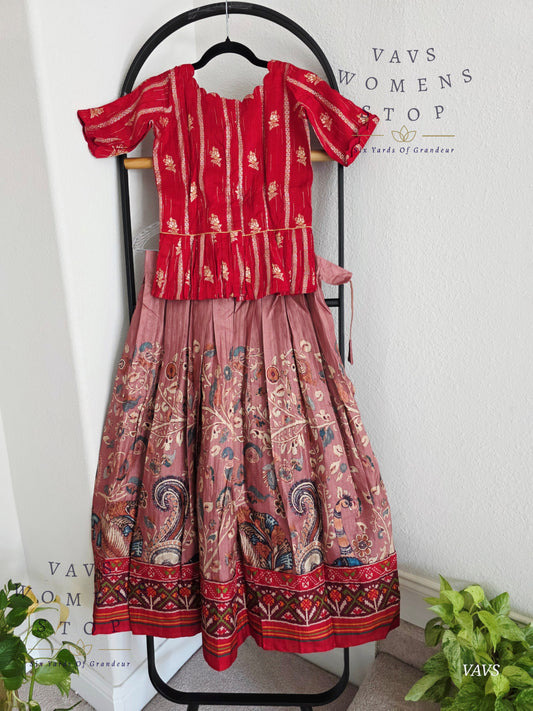 Designer Tussar Rawsilk Lehenga Blouse
