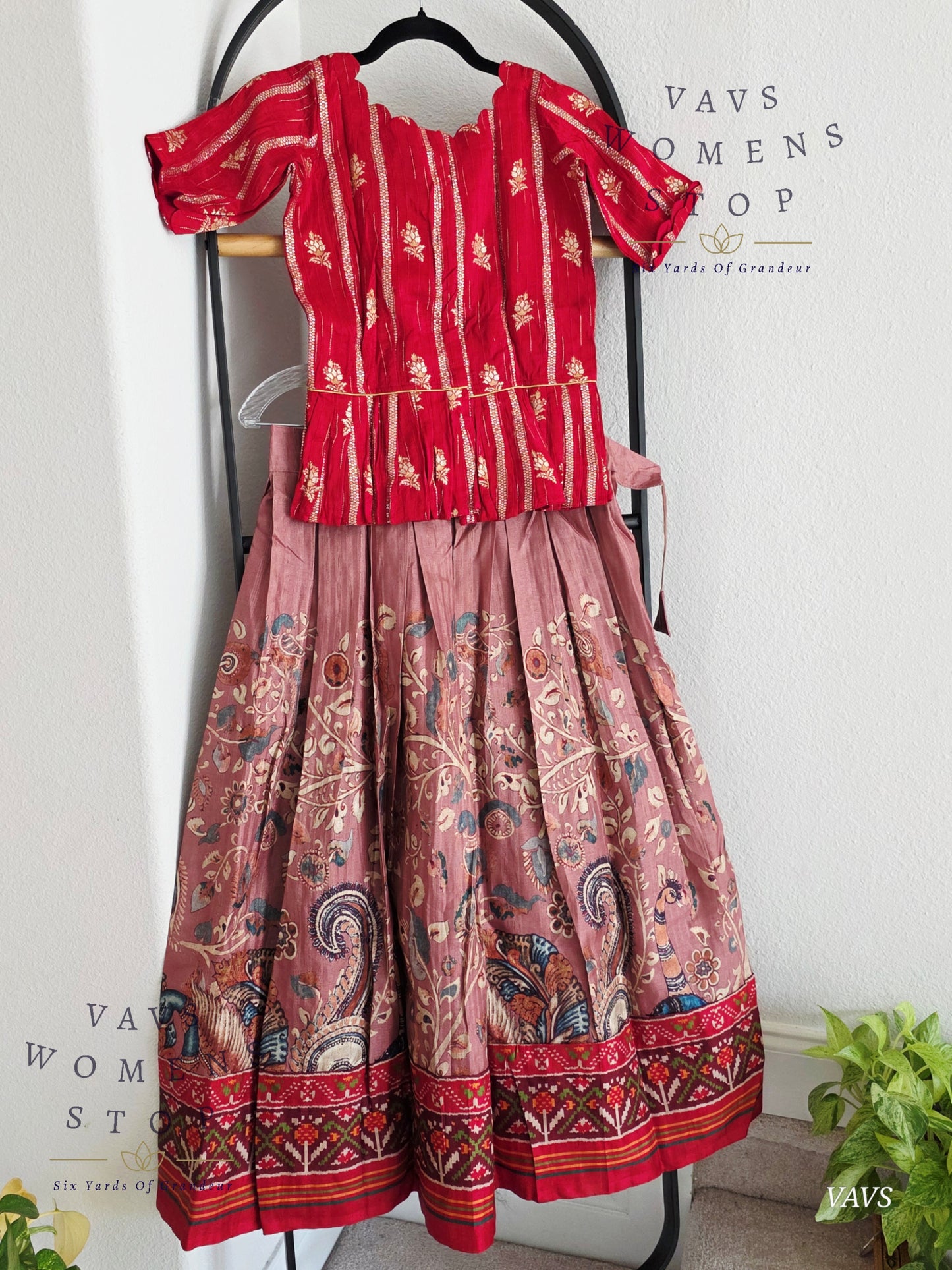 Designer Tussar Rawsilk Lehenga Blouse