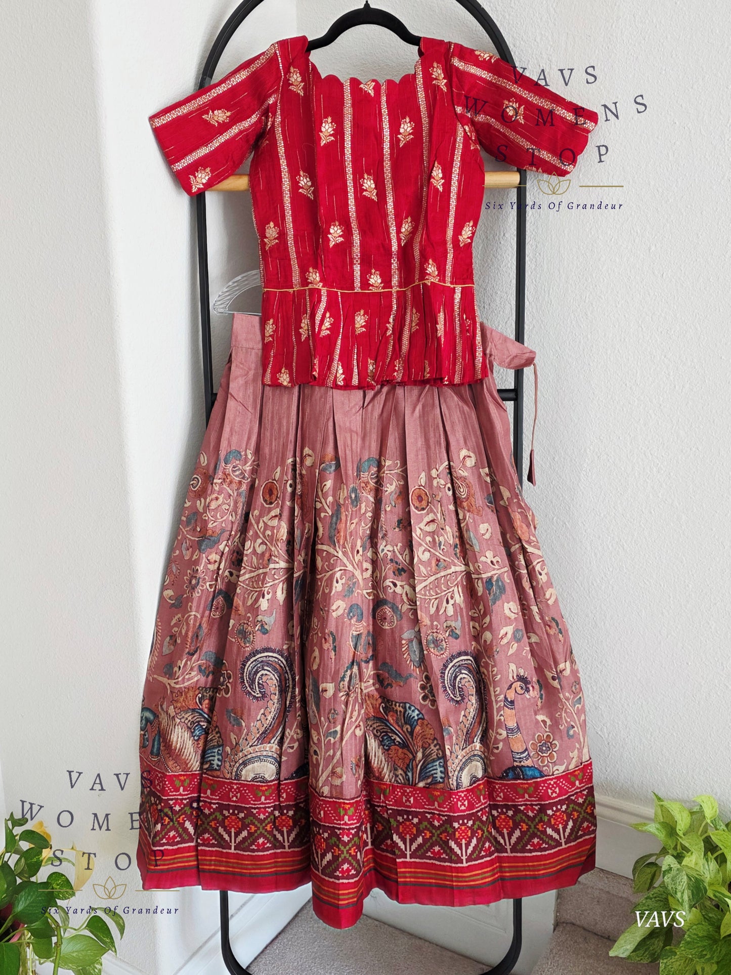 Designer Tussar Rawsilk Lehenga Blouse