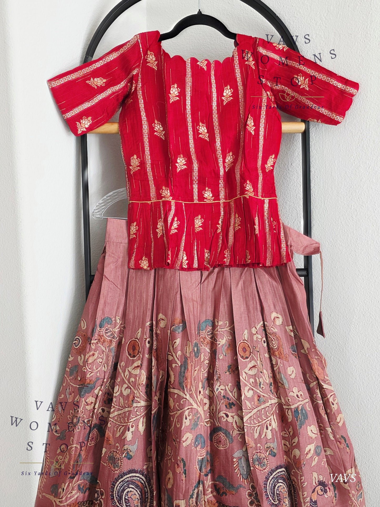 Designer Tussar Rawsilk Lehenga Blouse