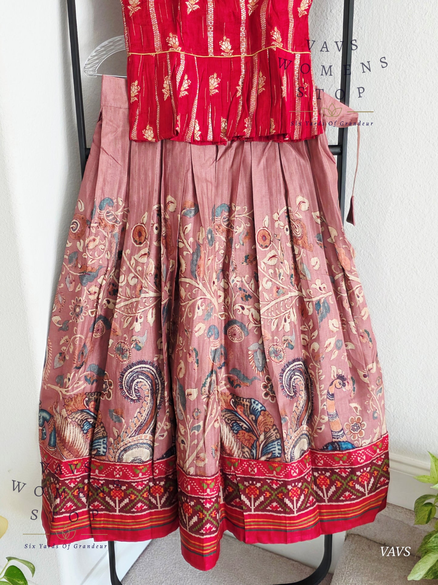 Designer Tussar Rawsilk Lehenga Blouse