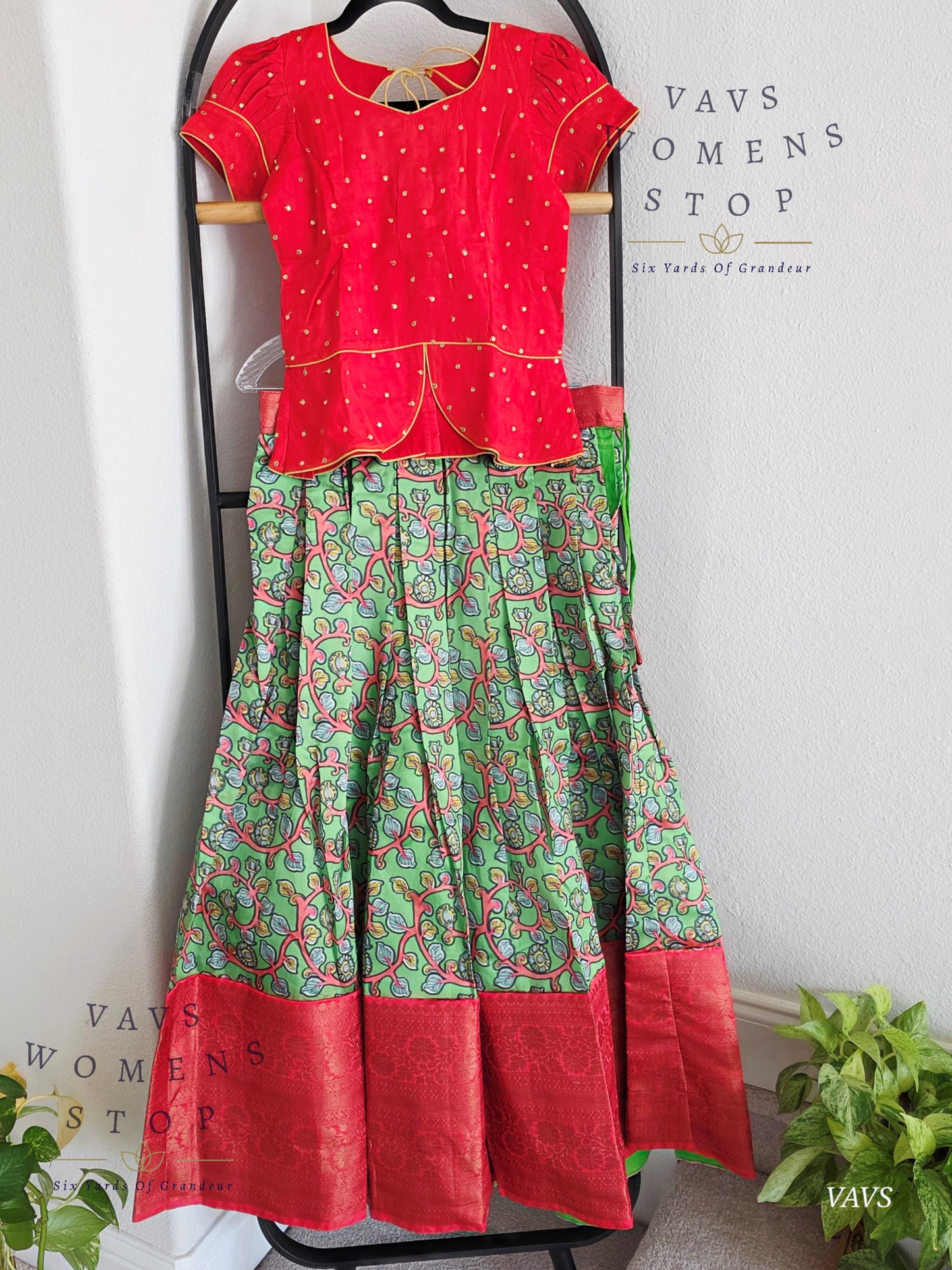 Kalamkari Benarasi Silk Lehenga Blouse