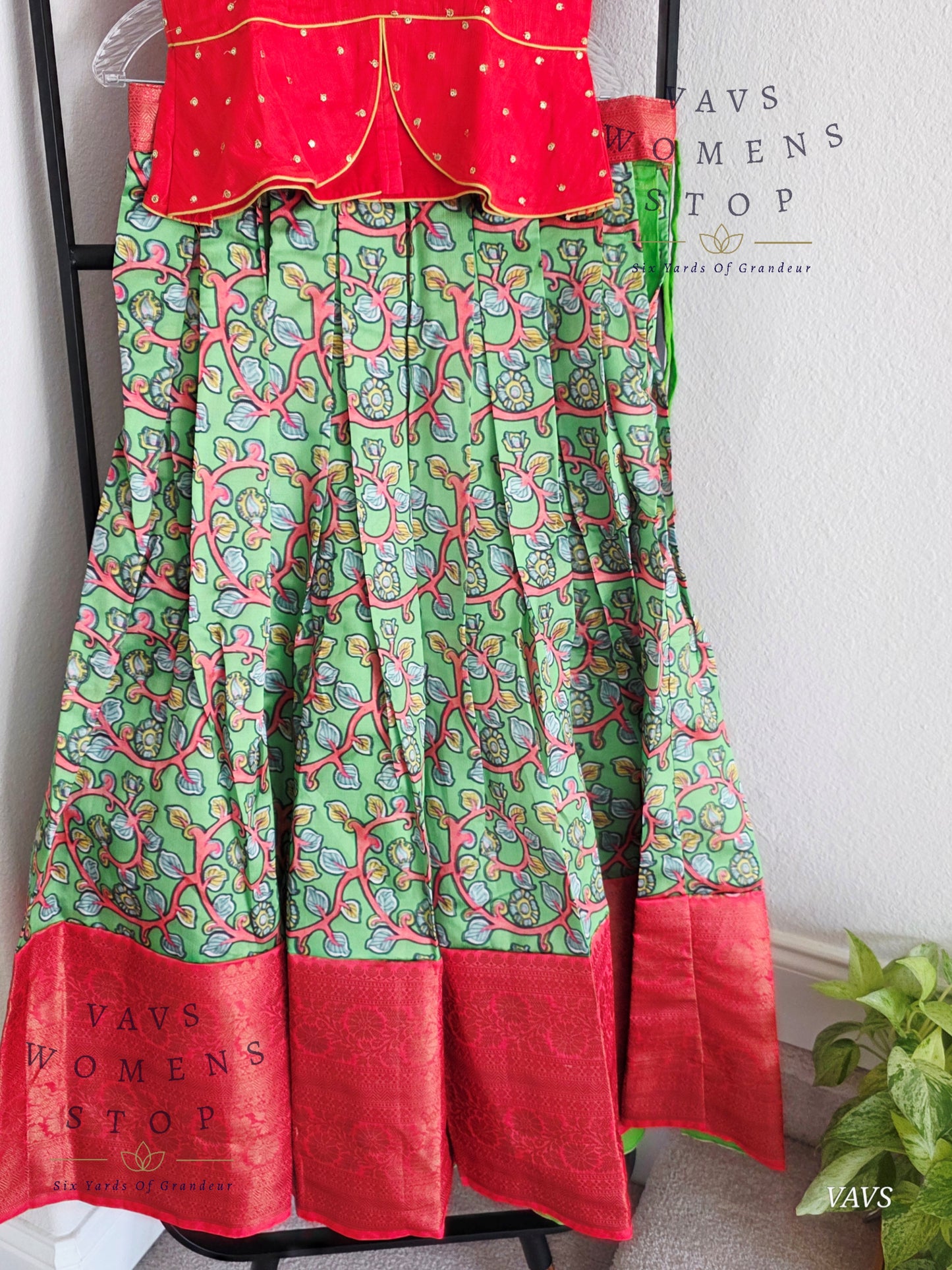 Kalamkari Benarasi Silk Lehenga Blouse