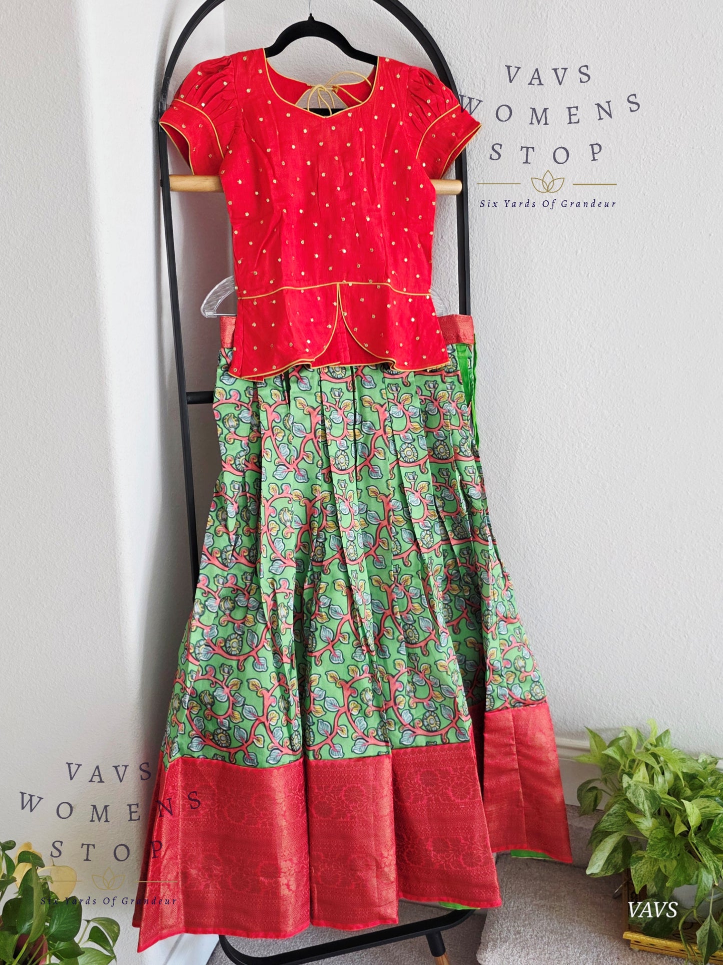 Kalamkari Benarasi Silk Lehenga Blouse