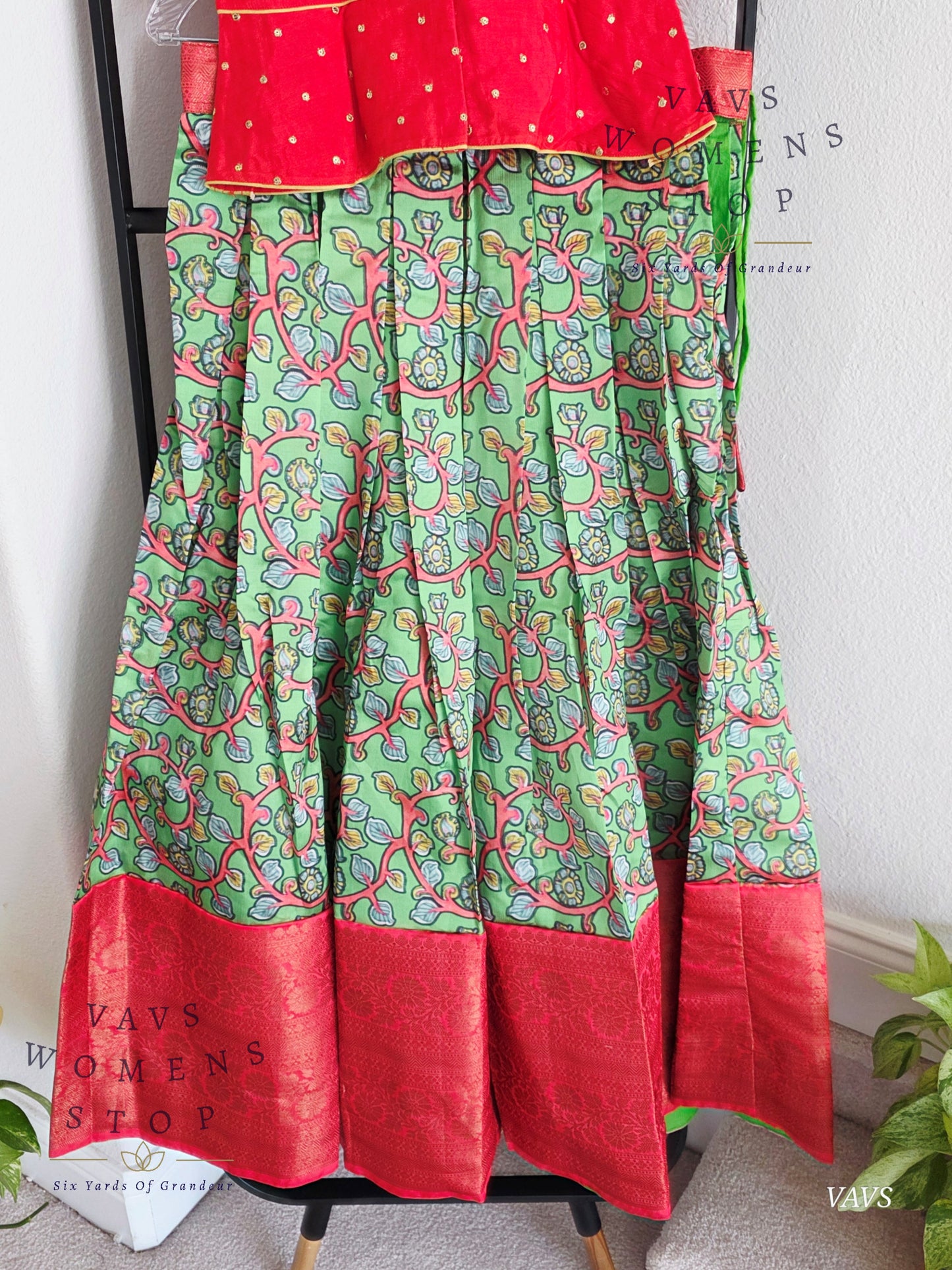 Kalamkari Benarasi Silk Lehenga Blouse