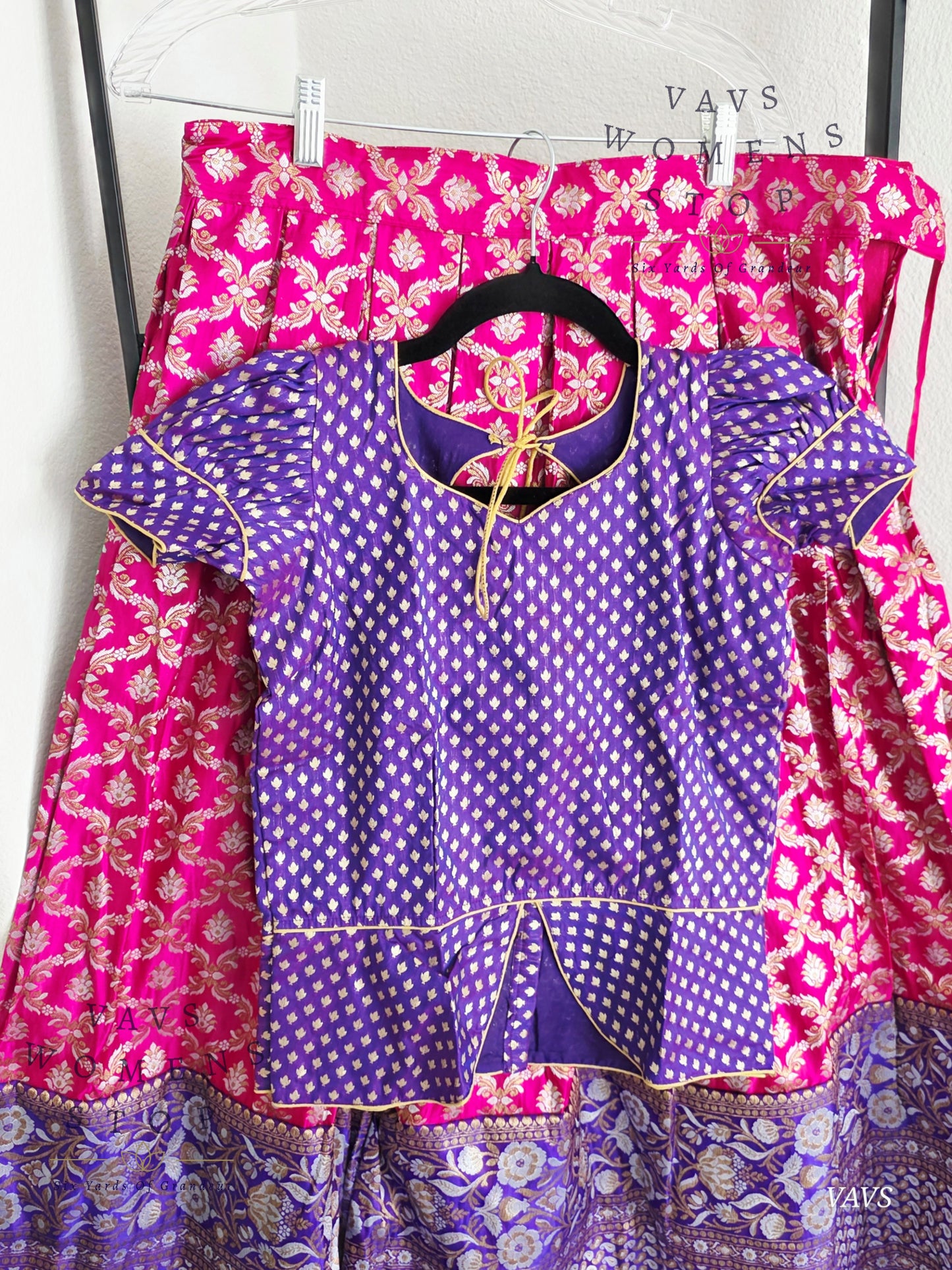 Satin Benarasi Silk Lehenga Blouse