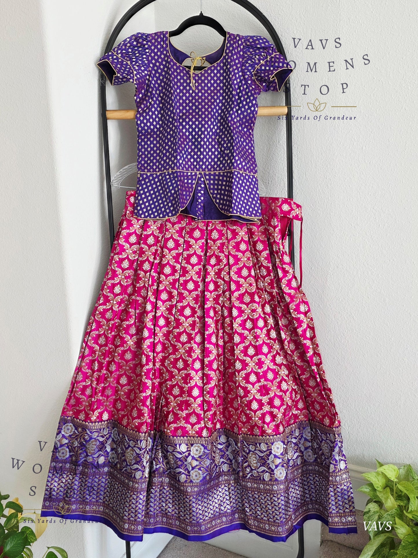 Satin Benarasi Silk Lehenga Blouse
