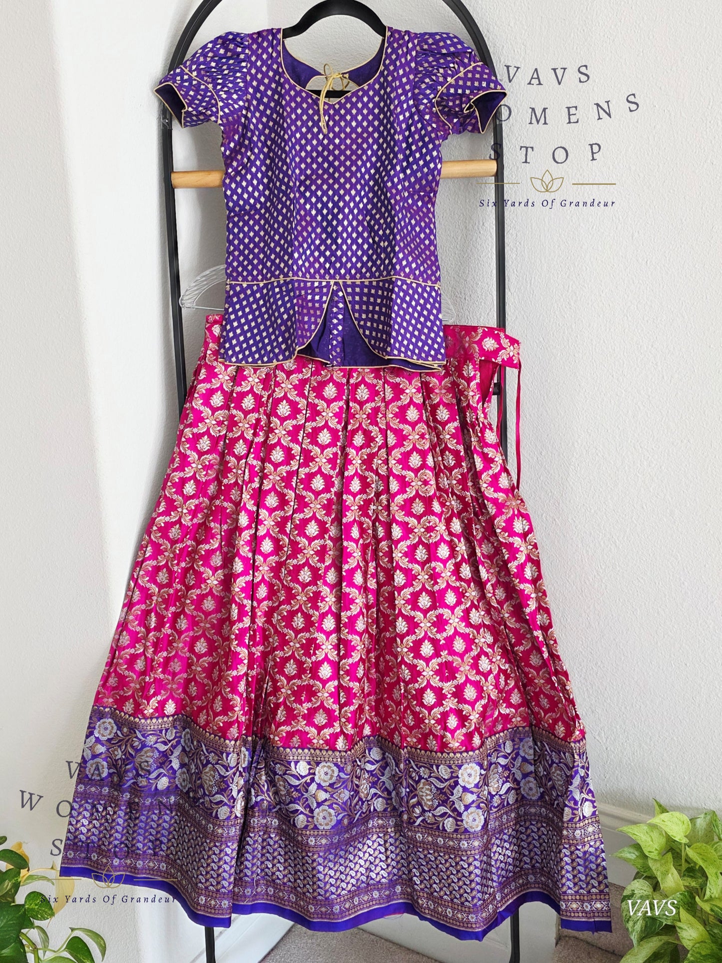 Satin Benarasi Silk Lehenga Blouse