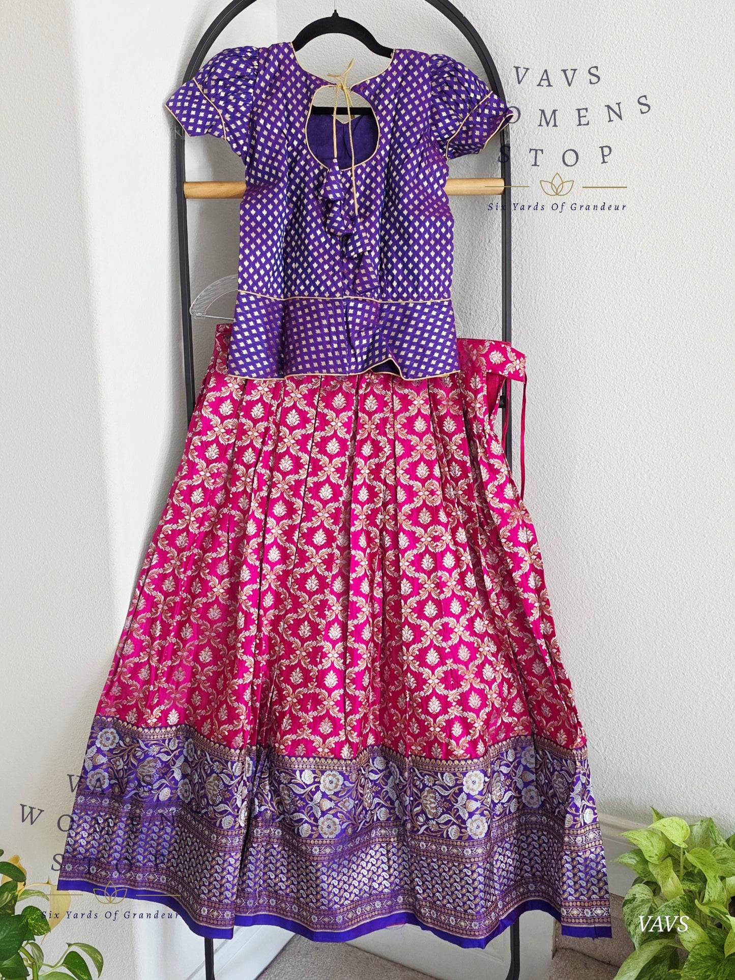 Satin Benarasi Silk Lehenga Blouse