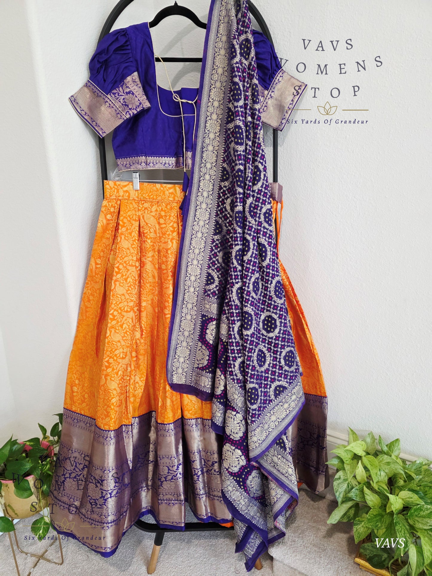 Designer Kanchi Silk Lehenga Blouse Set