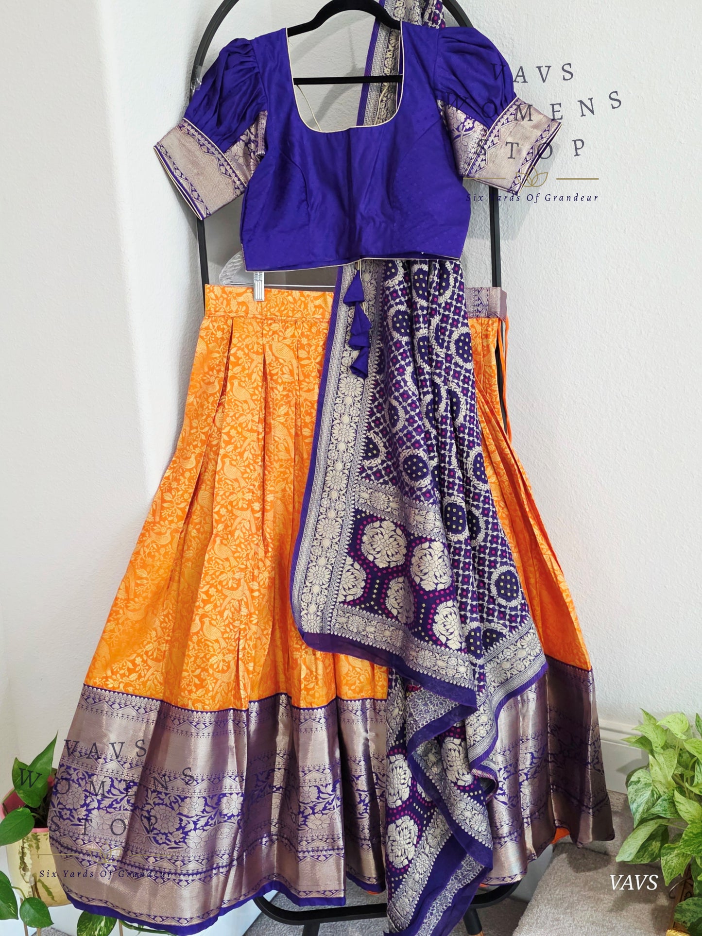 Designer Kanchi Silk Lehenga Blouse Set