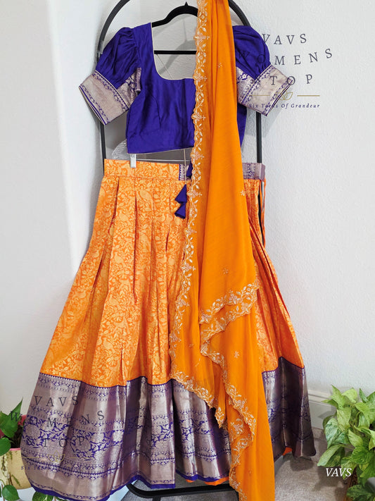 Designer Kanchi Silk Lehenga Blouse Set