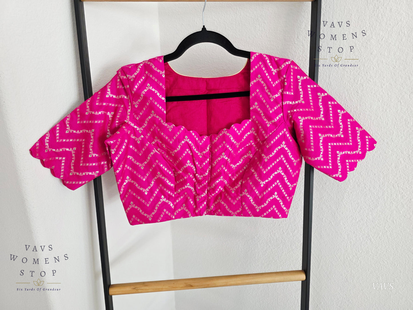 Pink Designer Banarasi Blouse