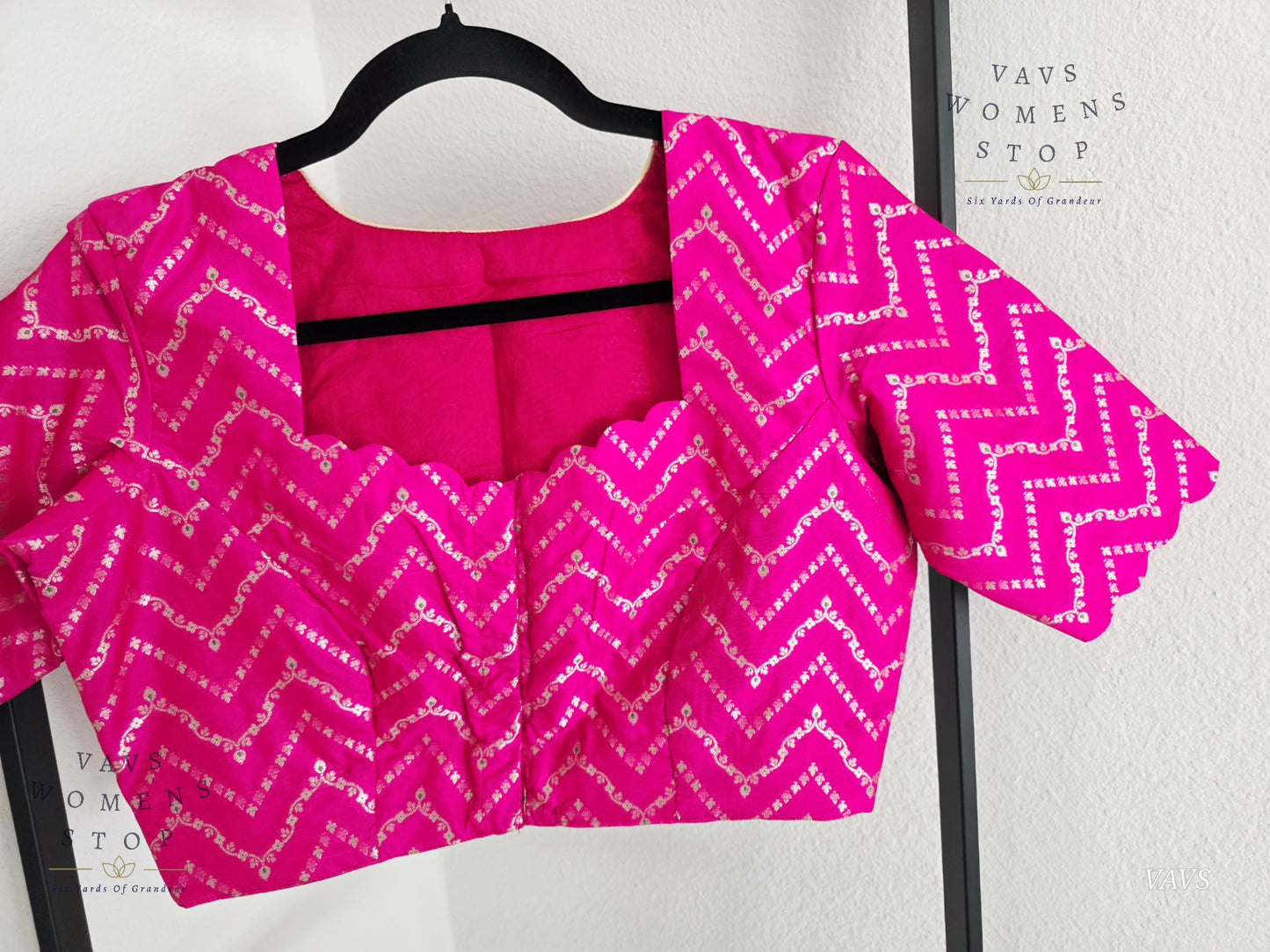 Pink Designer Banarasi Blouse