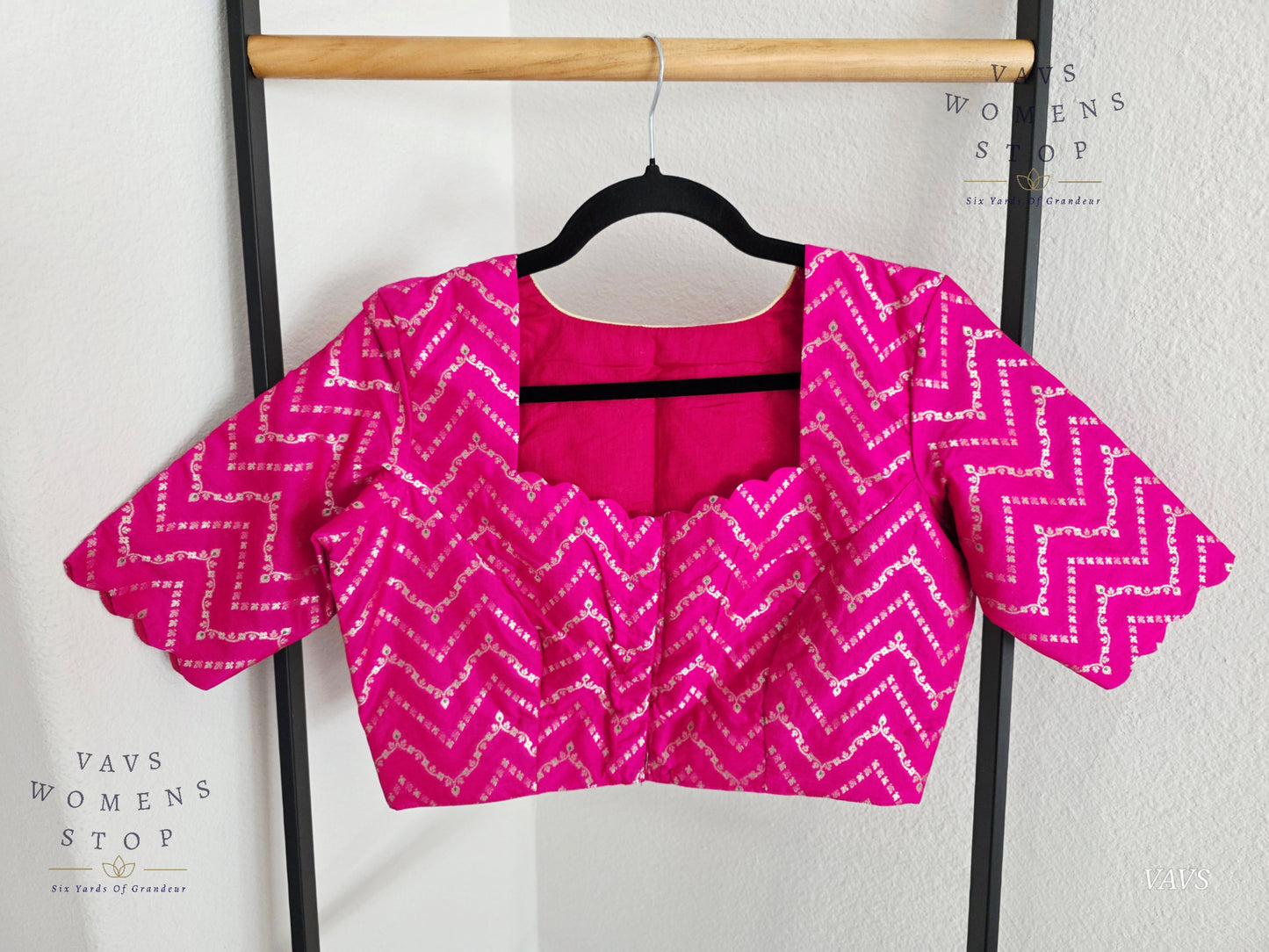 Pink Designer Banarasi Blouse