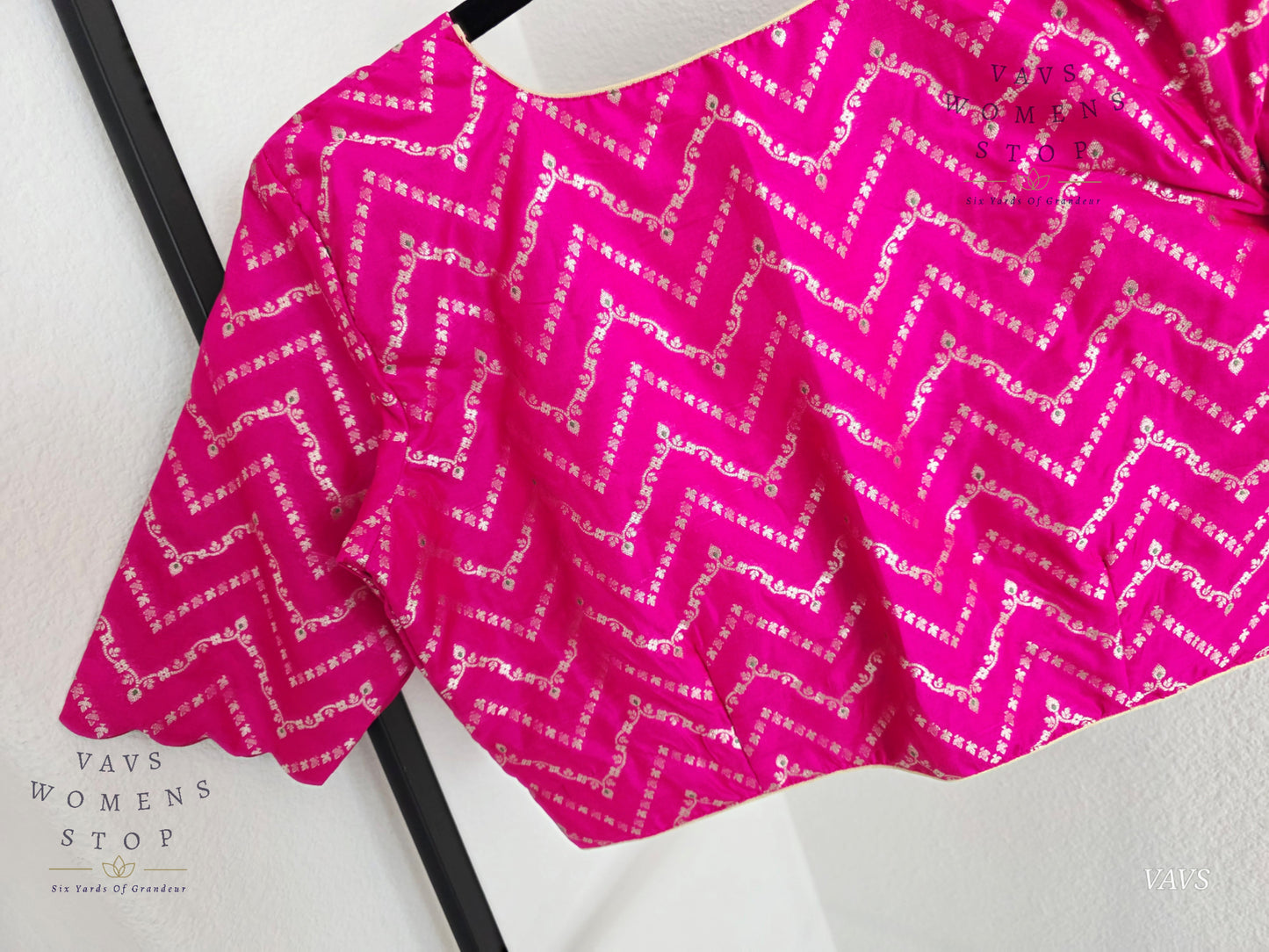 Pink Designer Banarasi Blouse