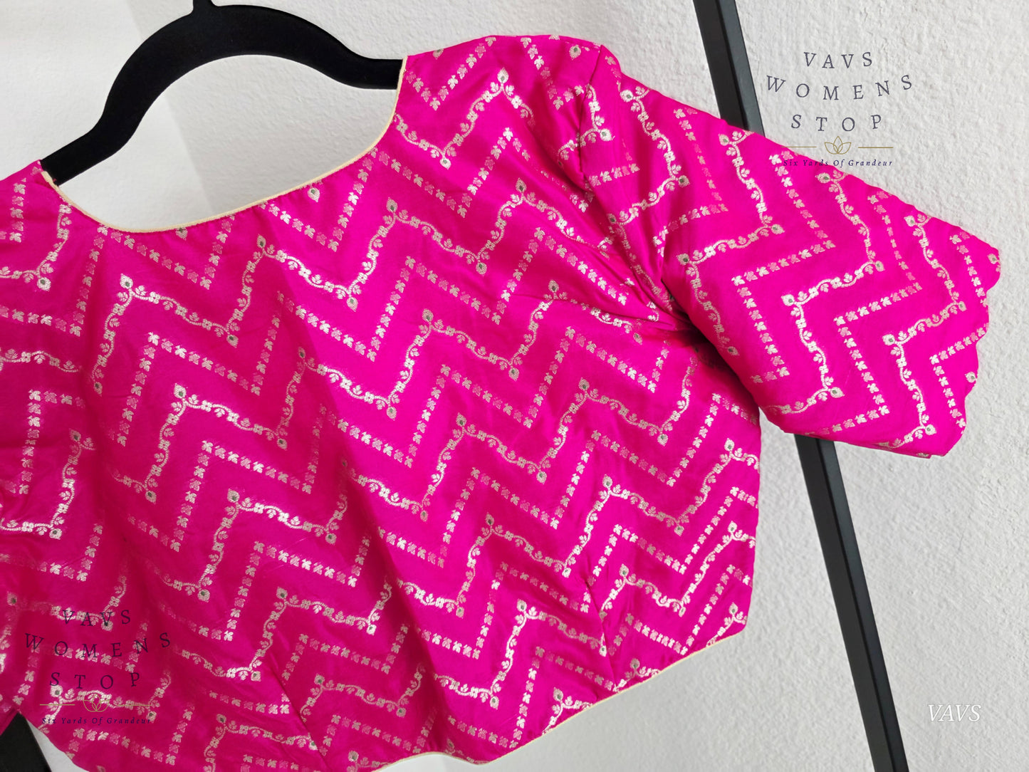 Pink Designer Banarasi Blouse