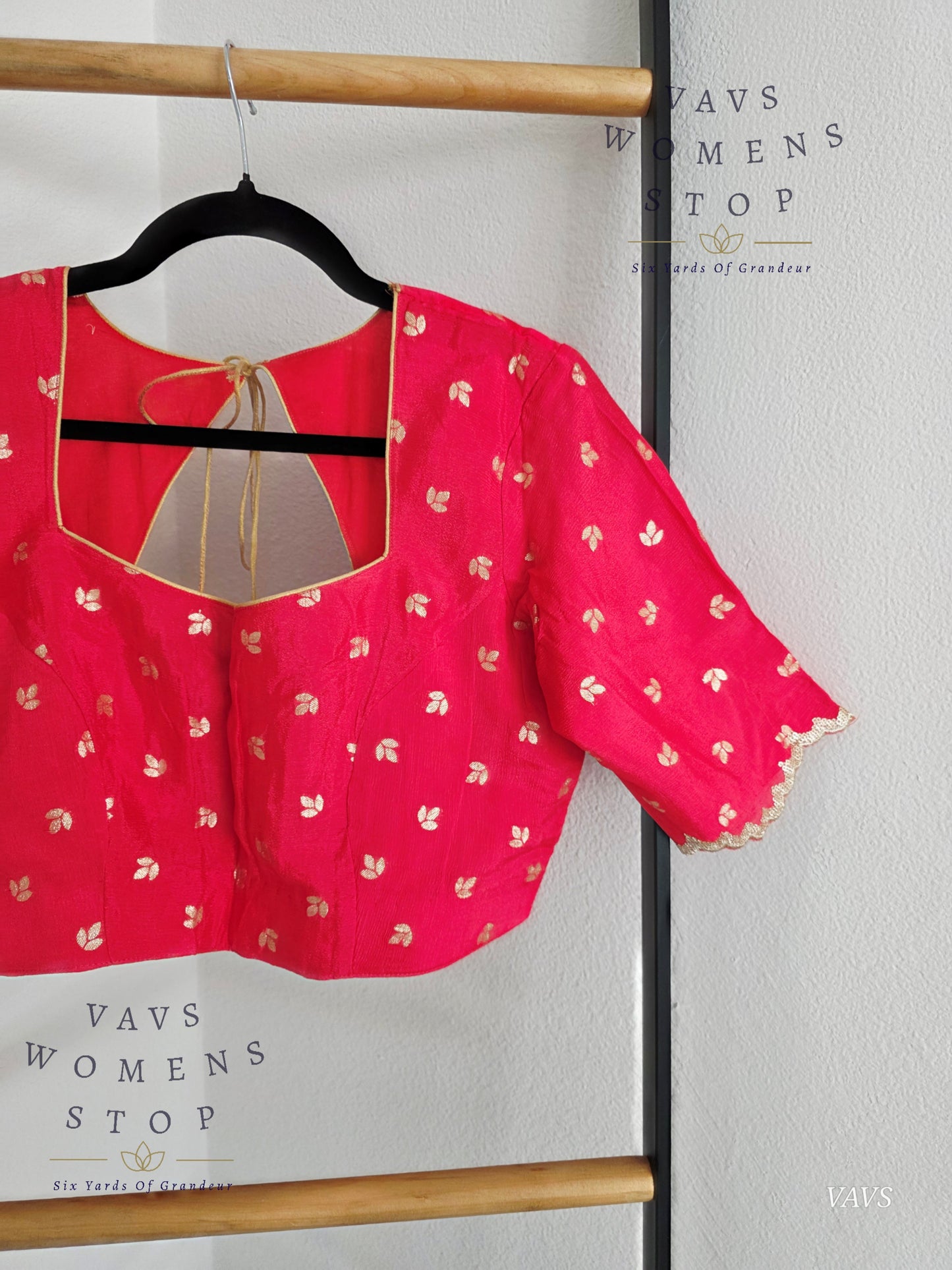 Pink Munga Crepe Silk Stitched Blouse