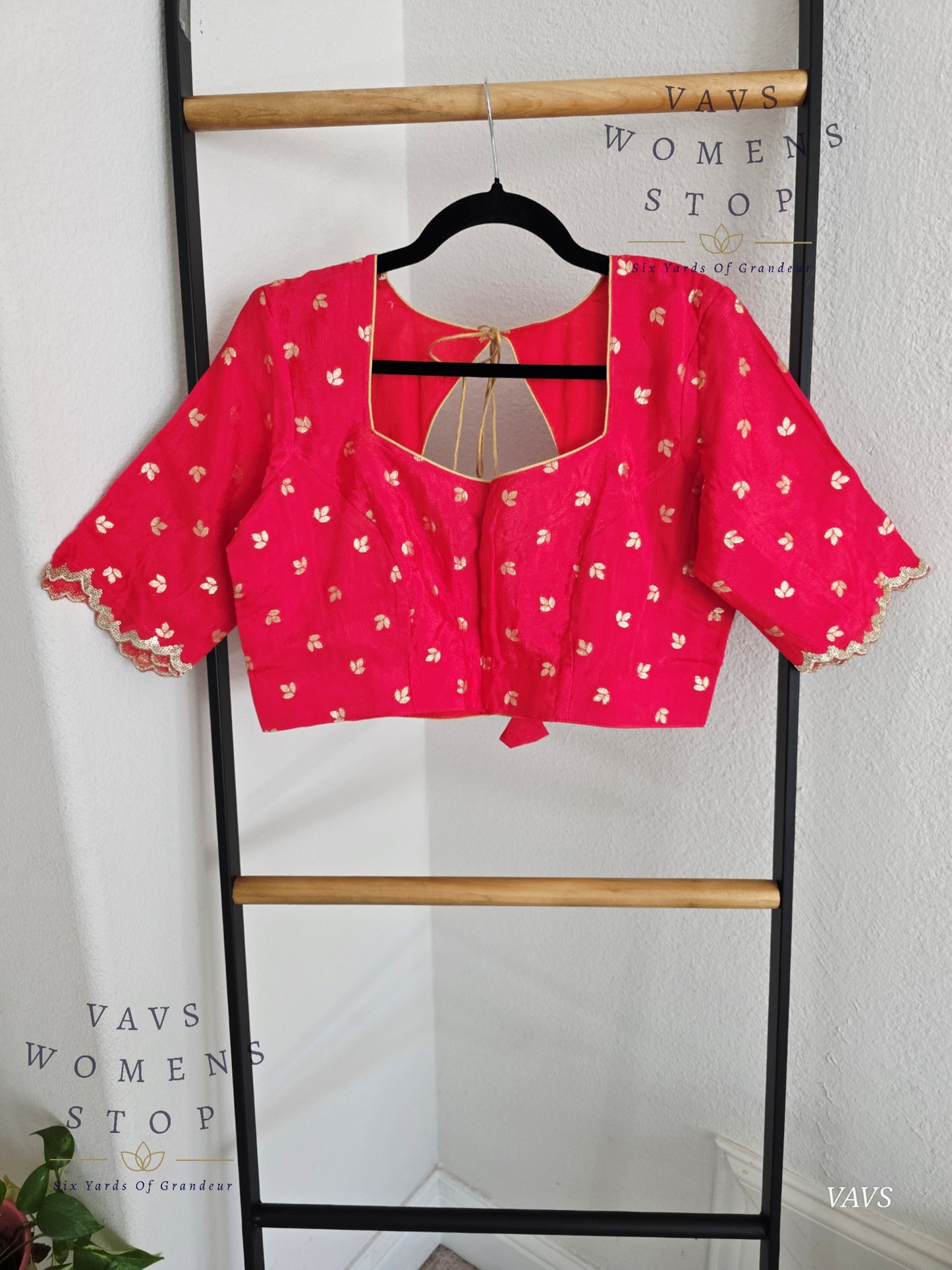 Pink Munga Crepe Silk Stitched Blouse