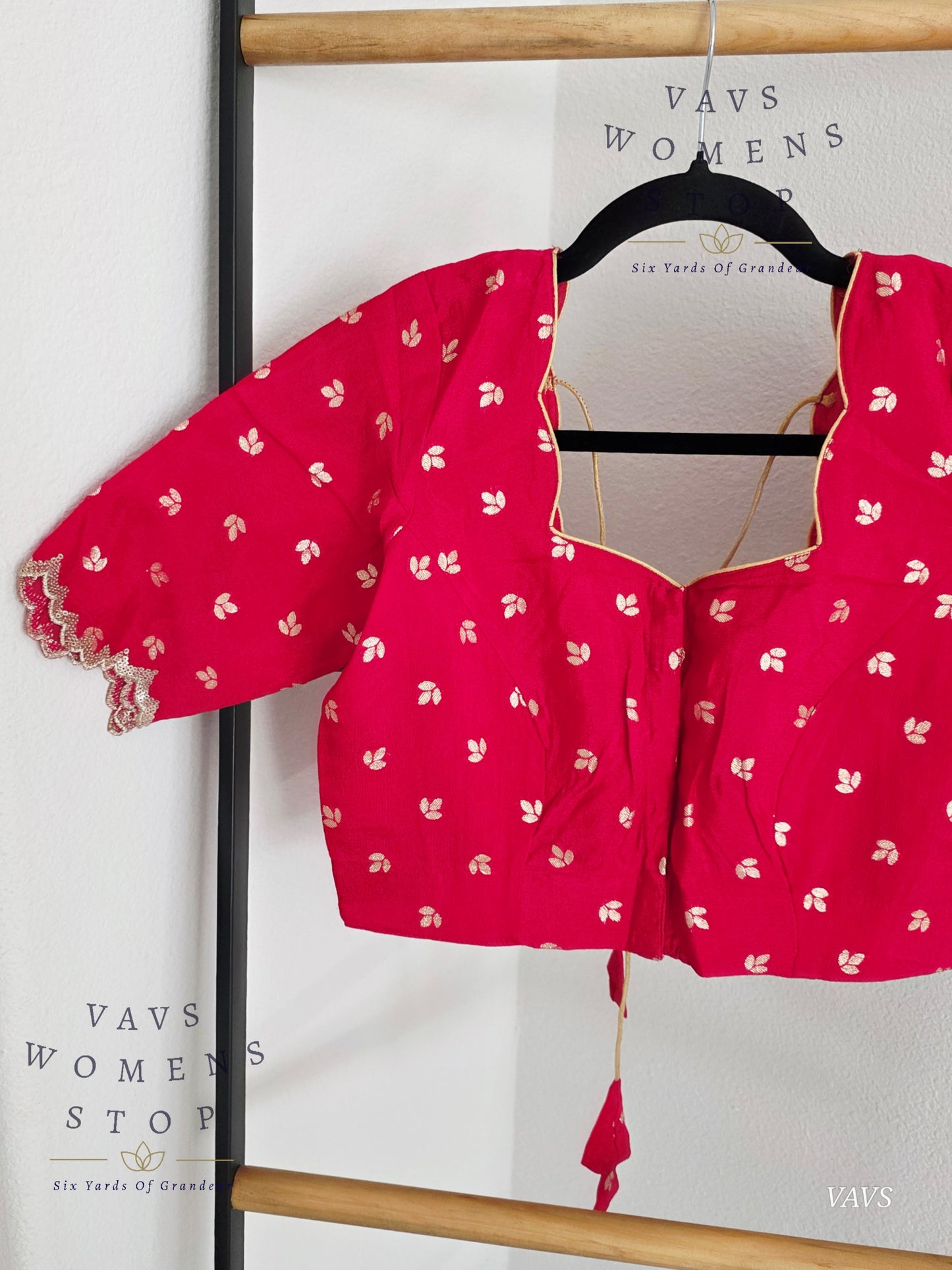 Pink Munga Crepe Silk Stitched Blouse