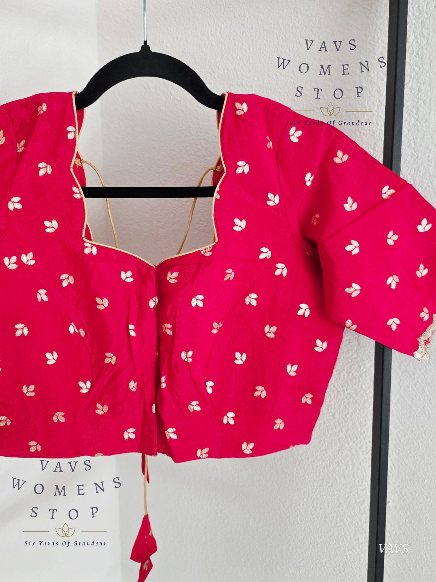 Pink Munga Crepe Silk Stitched Blouse