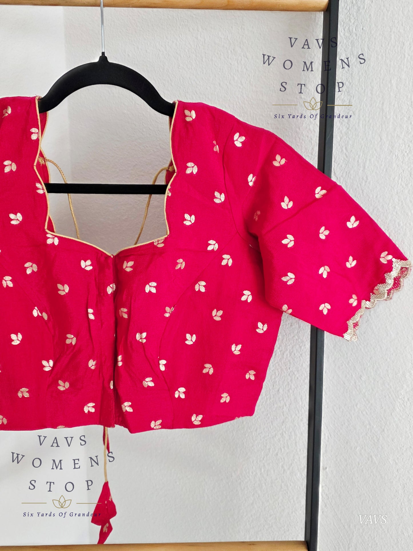 Pink Munga Crepe Silk Stitched Blouse