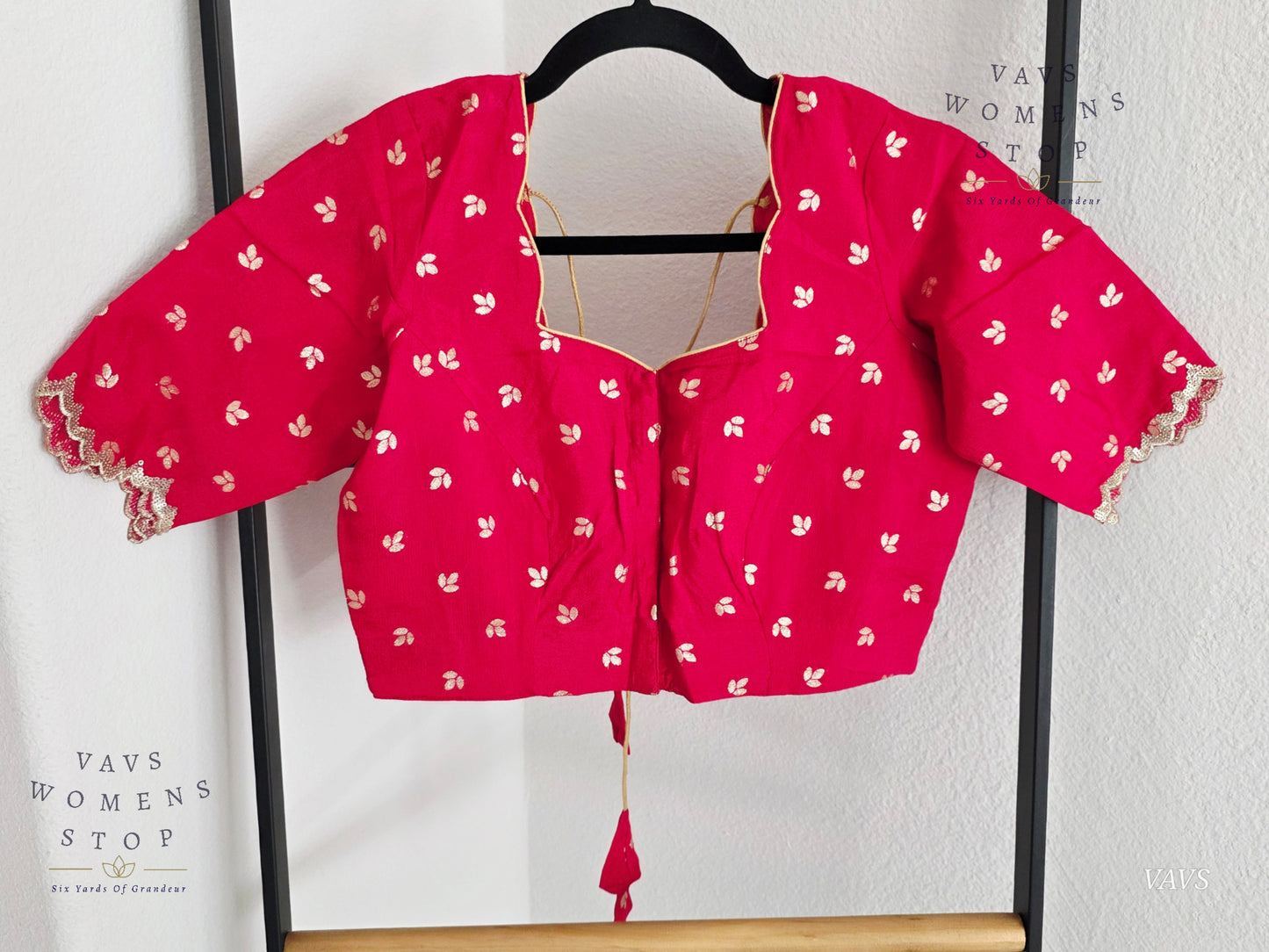 Pink Munga Crepe Silk Stitched Blouse