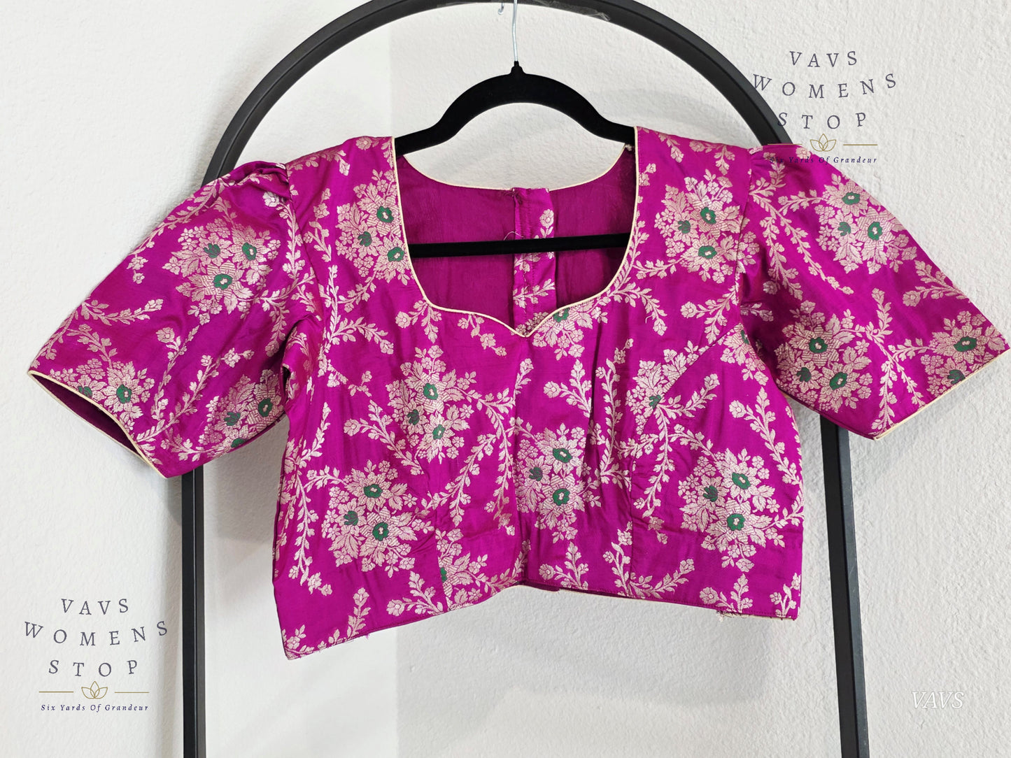 Magenta Shade Benarasi Silk Blouse