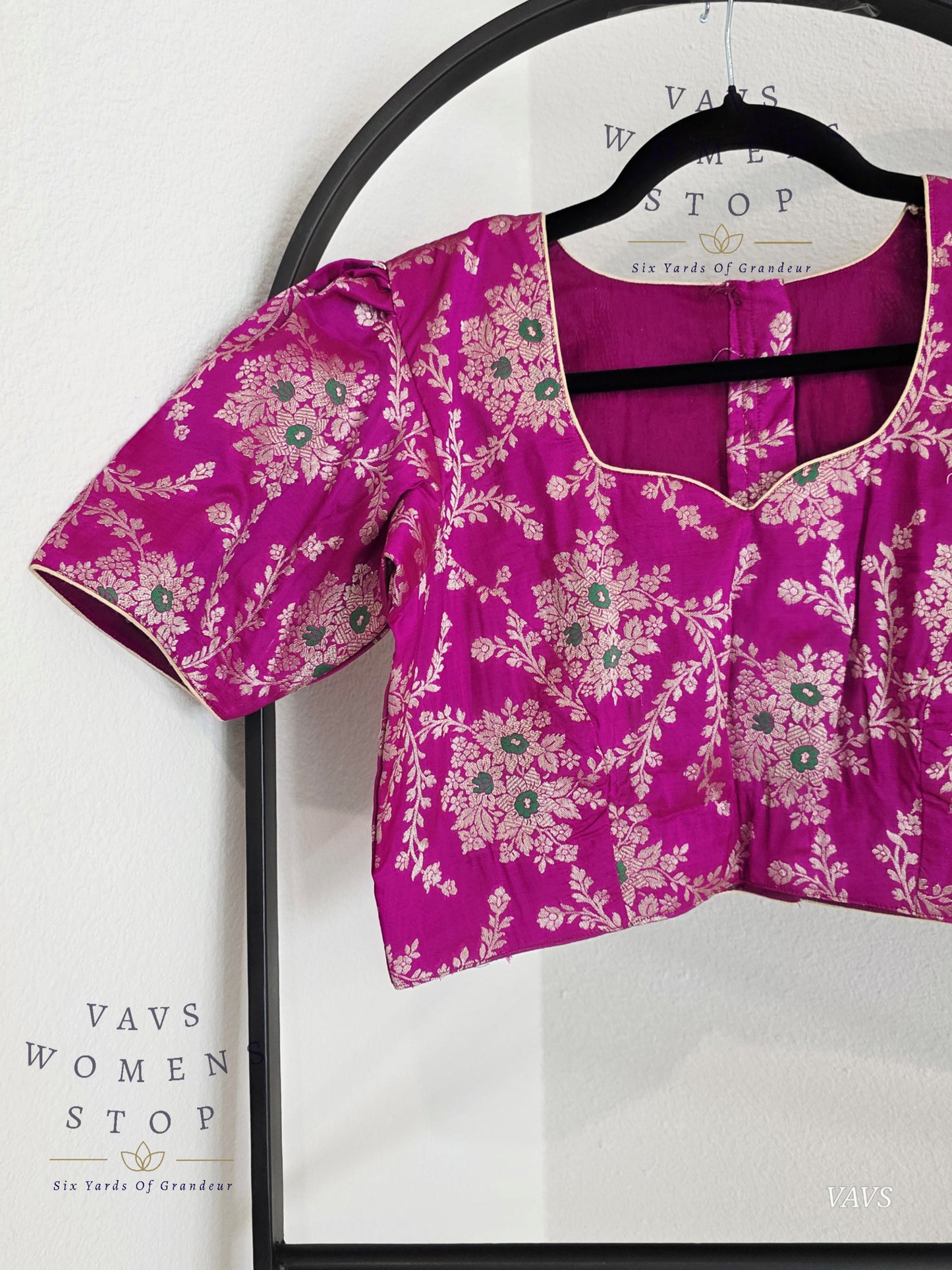 Magenta Shade Benarasi Silk Blouse