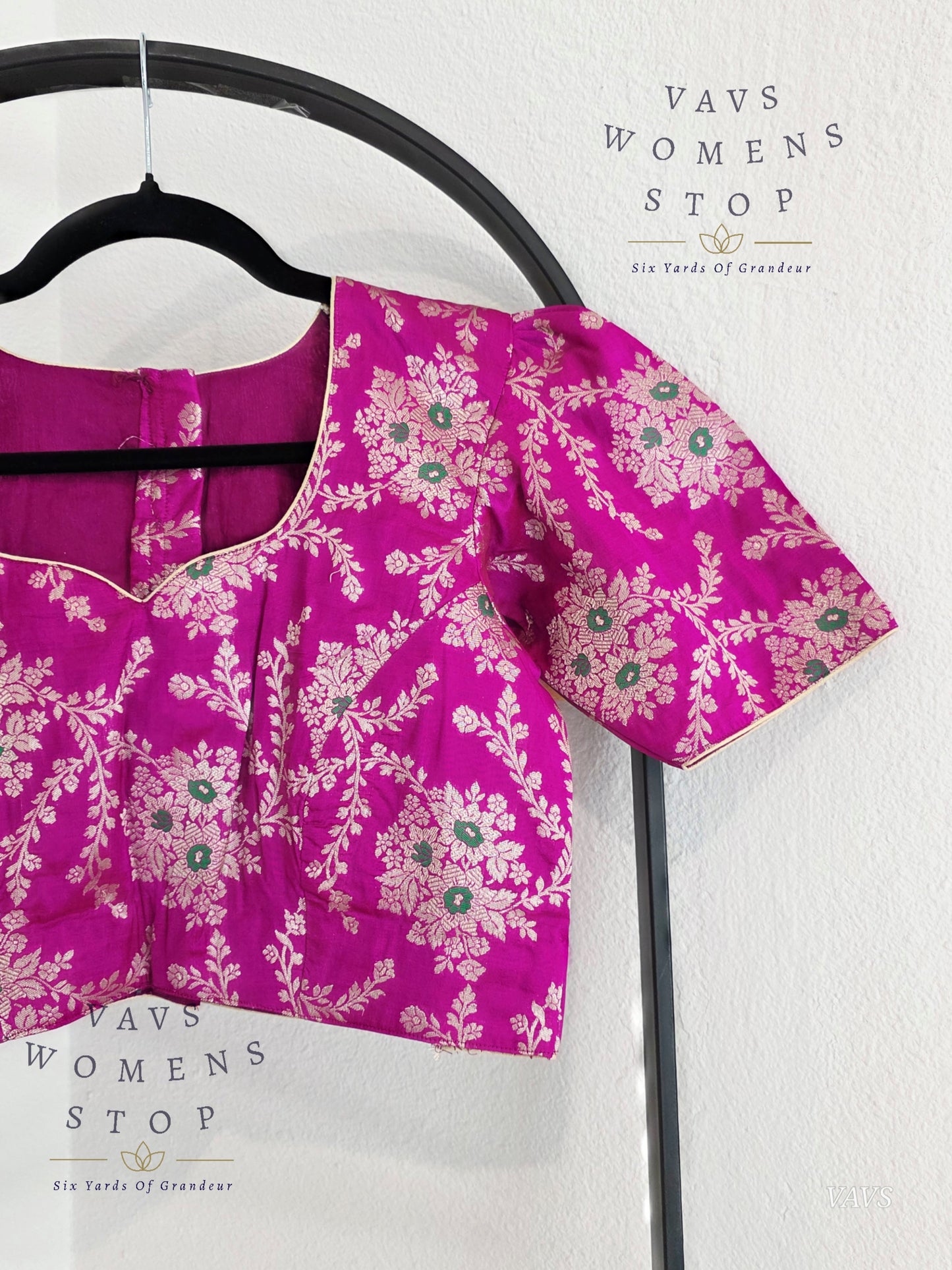 Magenta Shade Benarasi Silk Blouse