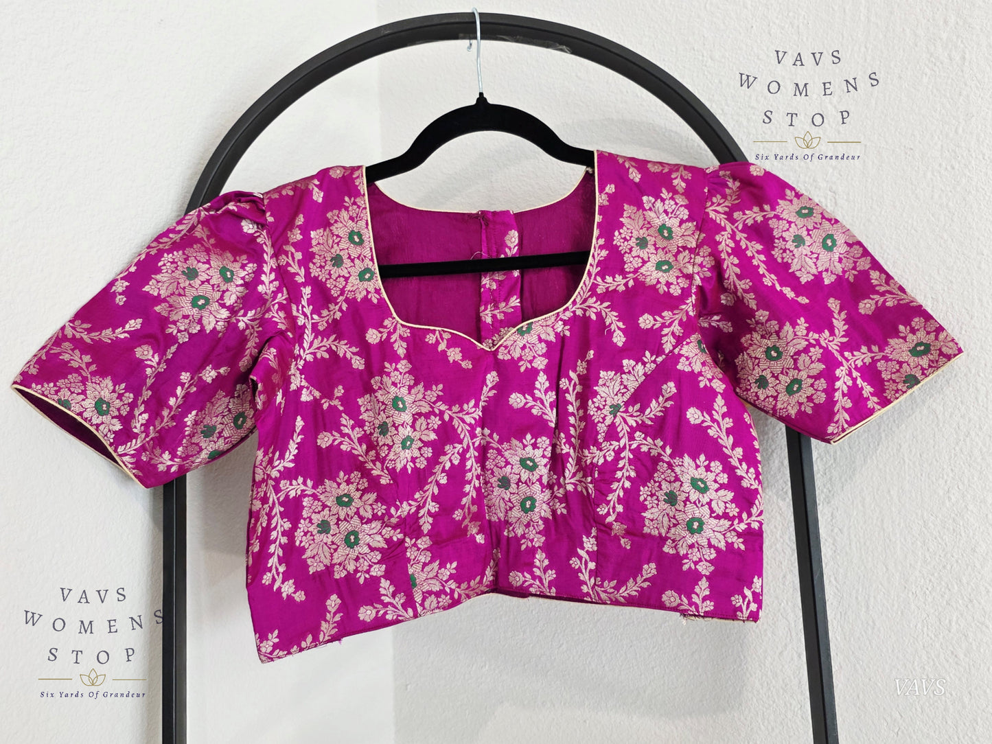 Magenta Shade Benarasi Silk Blouse