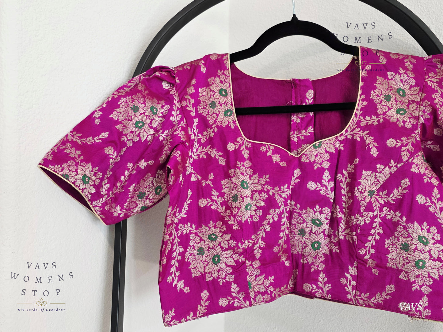 Magenta Shade Benarasi Silk Blouse