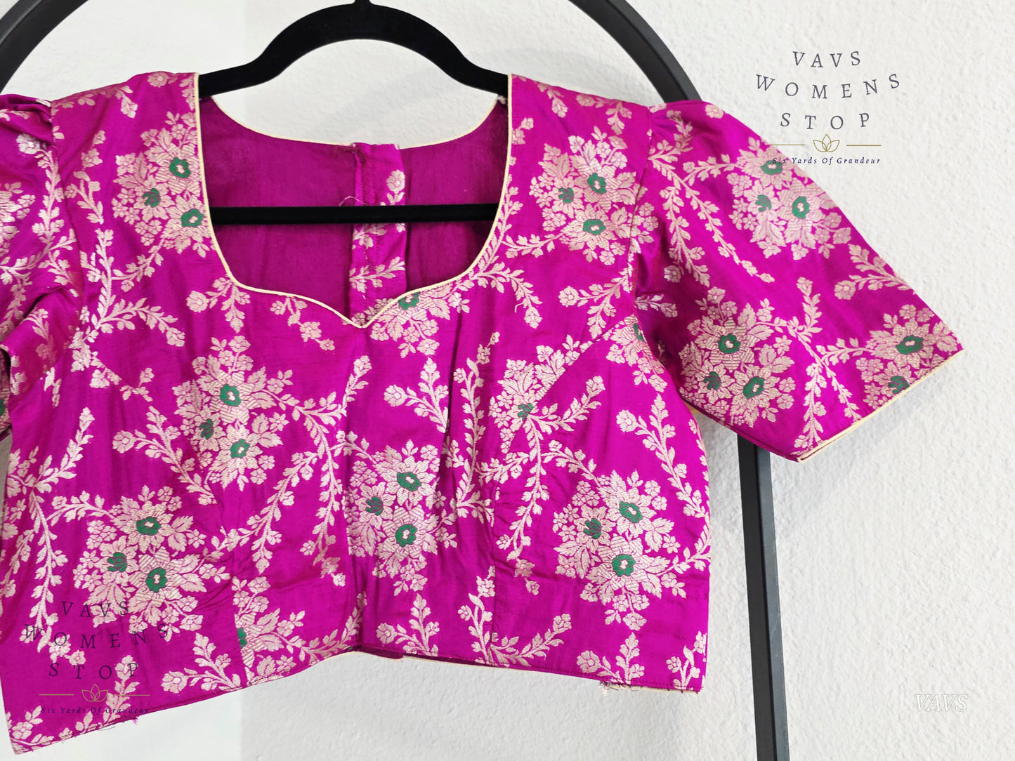 Magenta Shade Benarasi Silk Blouse