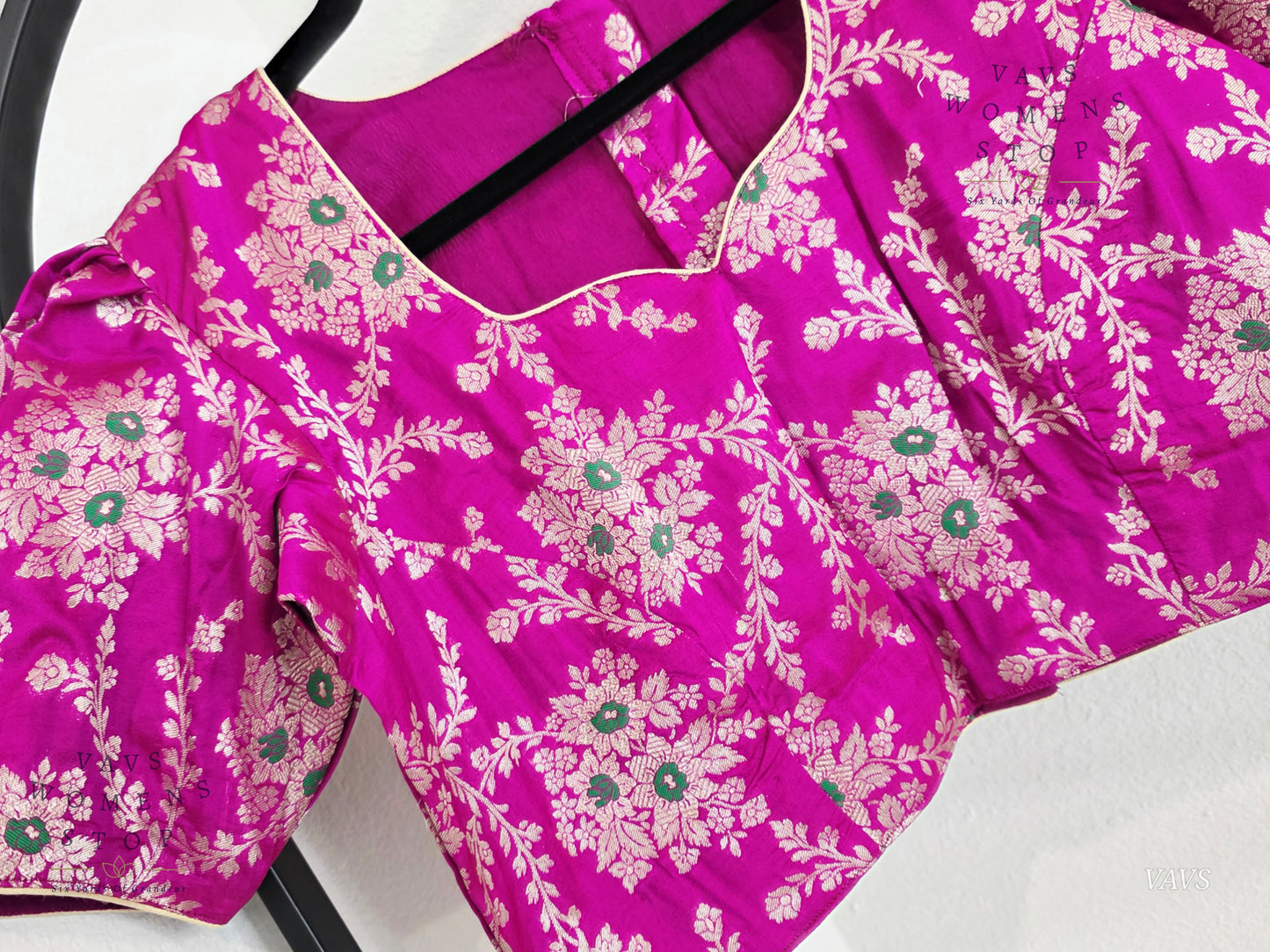 Magenta Shade Benarasi Silk Blouse