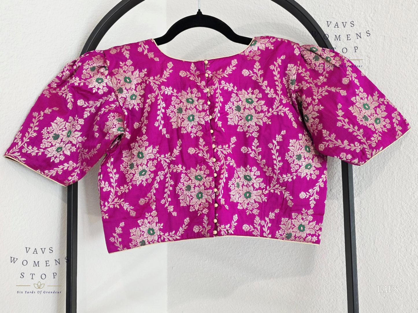 Magenta Shade Benarasi Silk Blouse